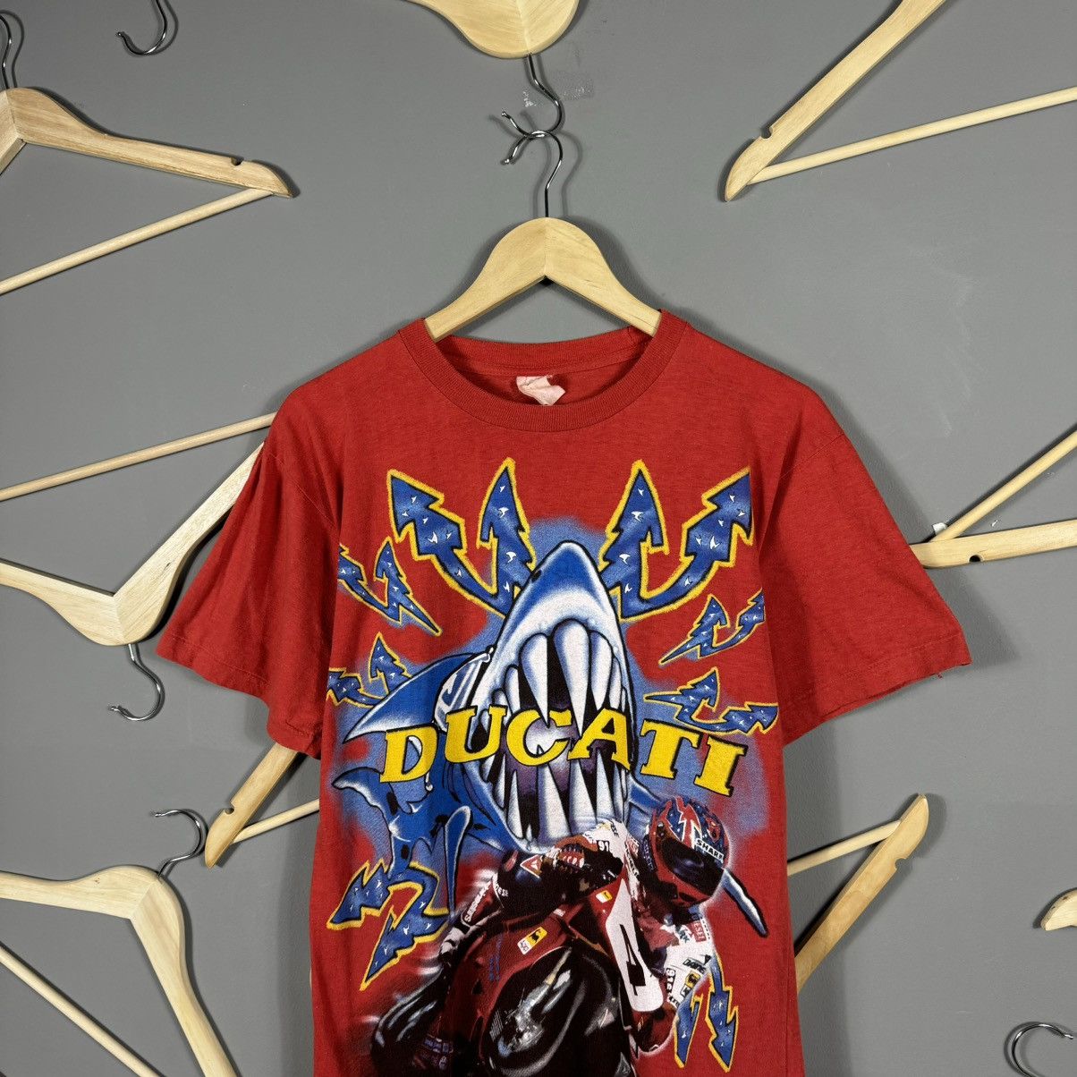 Ducati Vintage Ducati Shark Foggy Sportbike T-shirt Size US L / EU 52-54 / 3 - 4 Thumbnail