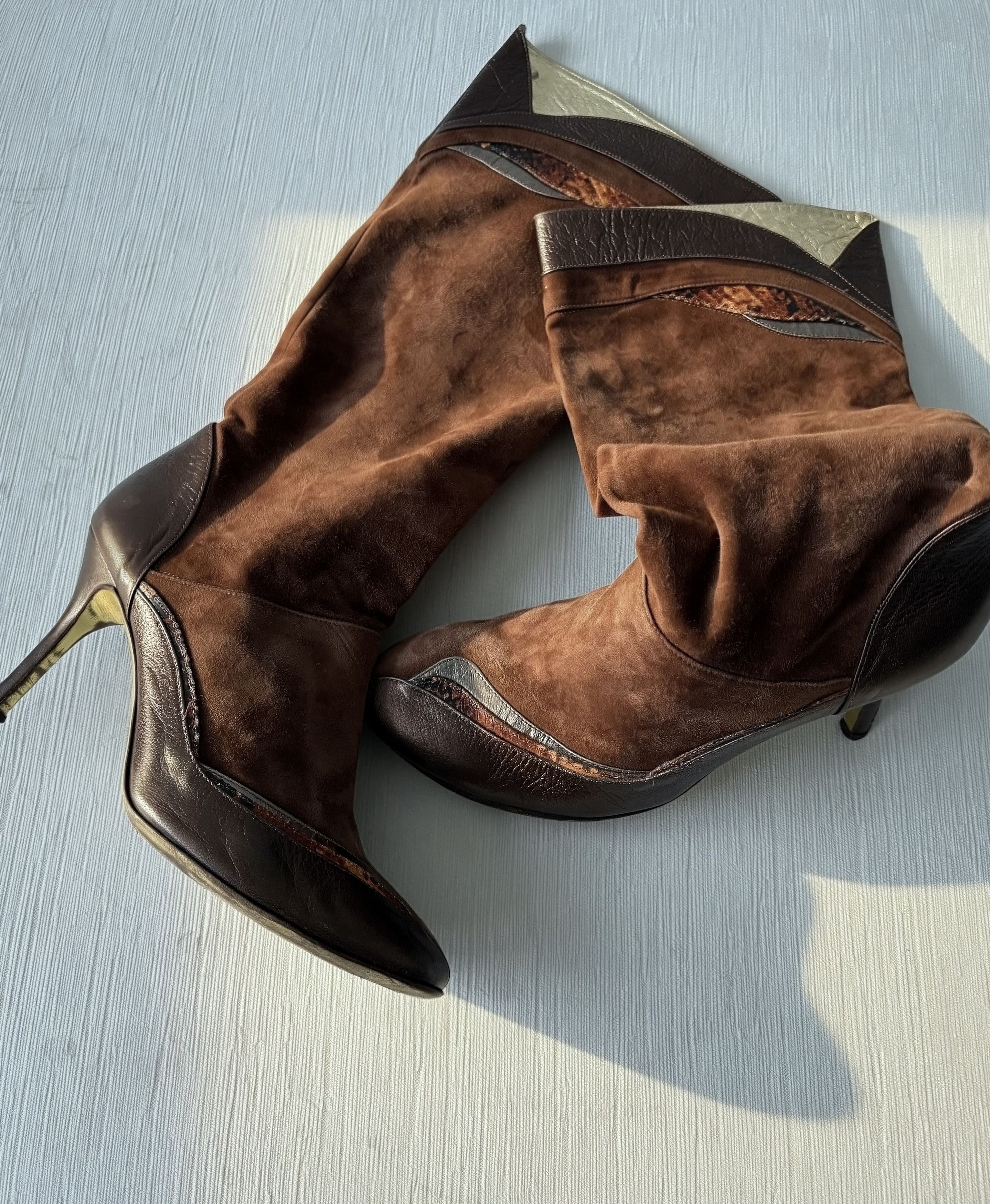 Dolce & Gabbana D&G Dolce & Gabbana Early 2000s Suede Boots EU 39.5 Size US 9.5 / IT 39.5 - 2 Thumbnail