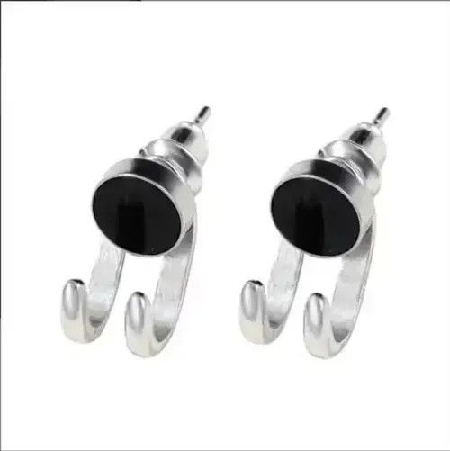 Sterling Silver Hook Paw Stud Earrings for Men Size ONE SIZE - 3 Thumbnail