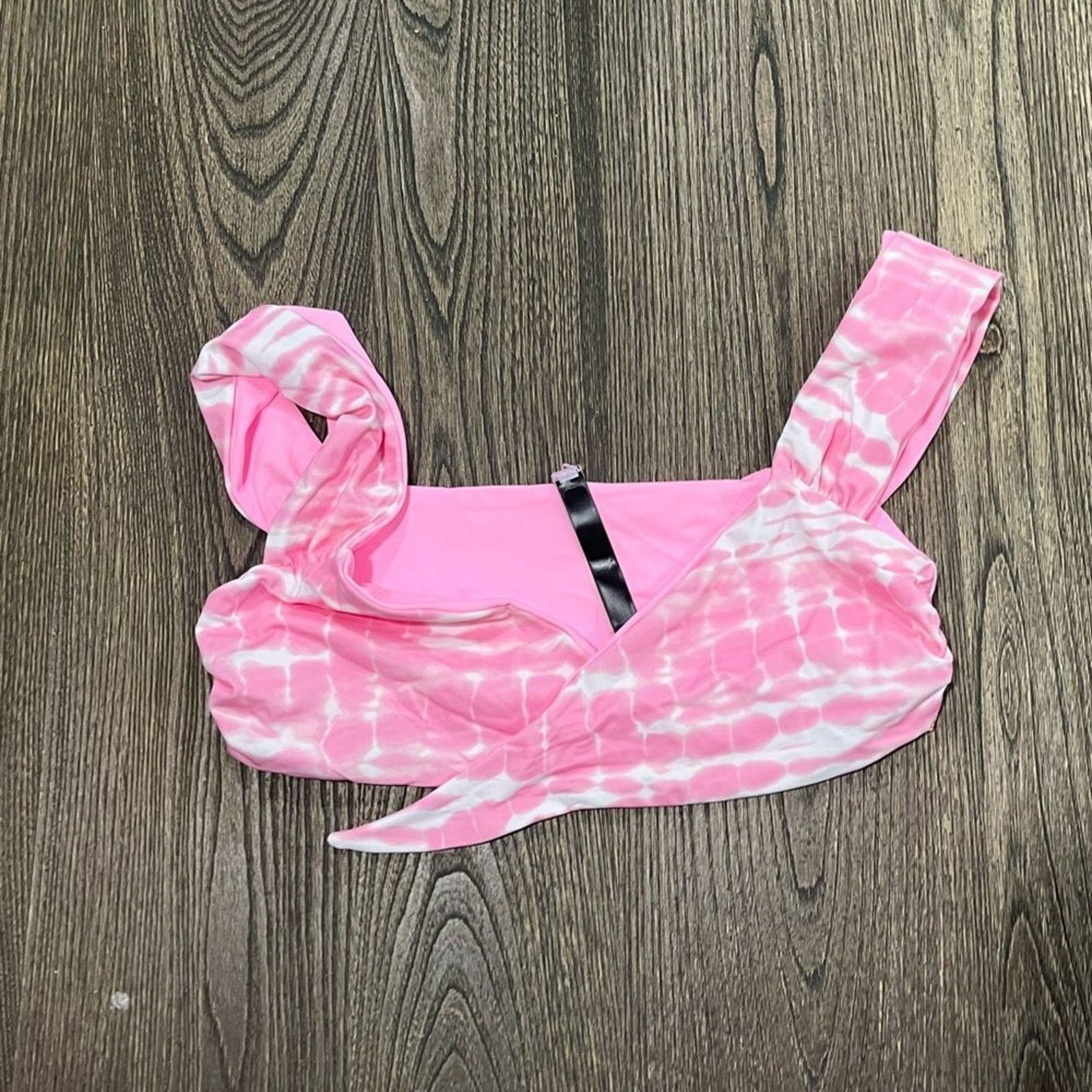 Vintage NWOT PINK Victoria’s Secret Swim Tie Bikini Top Tie Dye M Size ONE SIZE - 1 Thumbnail
