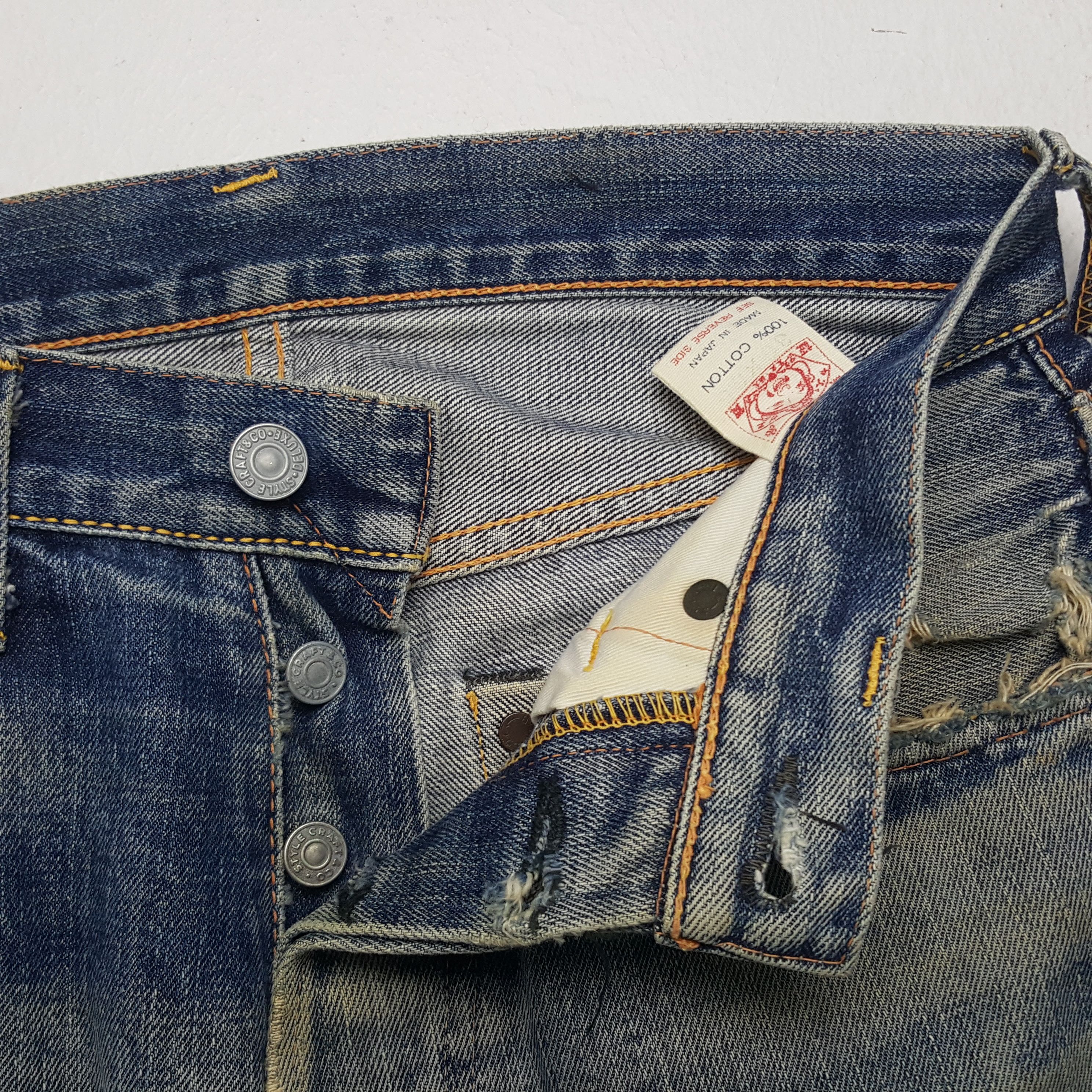 Evisu × Vintage Vintage Evisu Japan Selvedge Custom Art Daicock Denim Jeans Size US 27 - 13 Thumbnail