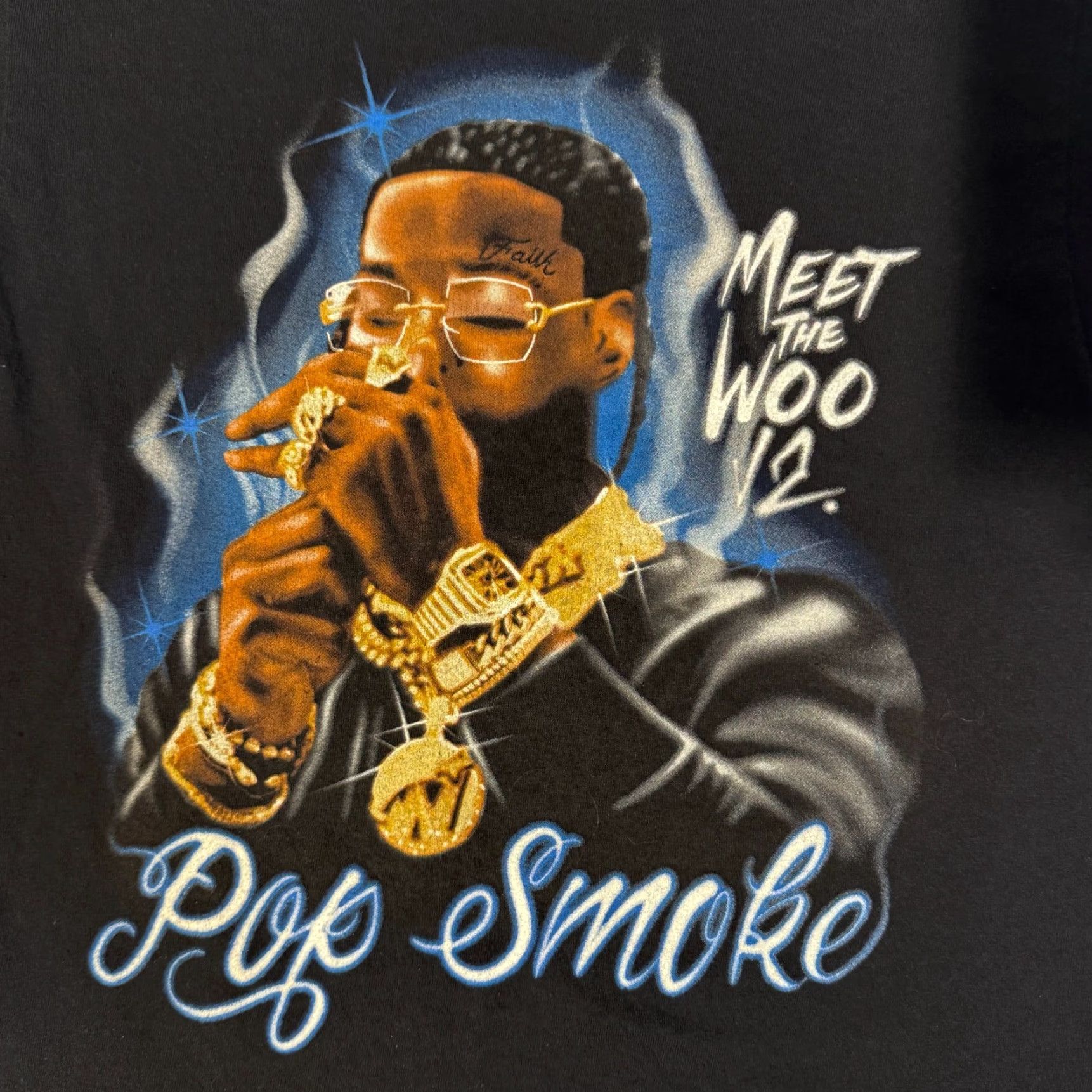 Vintage Pop Smoke Meet The Woo 2 Graphic Tee Shirt - S Men Short Sleeve Cotton Black Logo Tshirt Regular Fit Vintage No Size US S / EU 44-46 / 1 - 2 Thumbnail