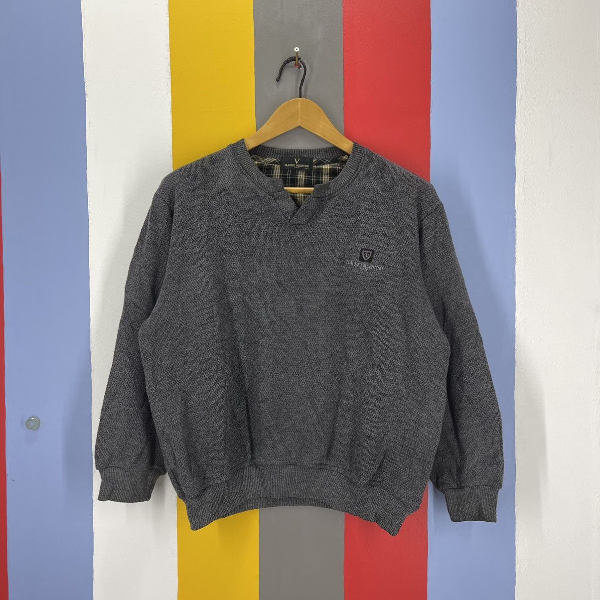Vintage Vintage CLAUDIO VALENTINO Crew Neck Sweatshirt #1417/AW Size US L / EU 52-54 / 3 - 1 Thumbnail