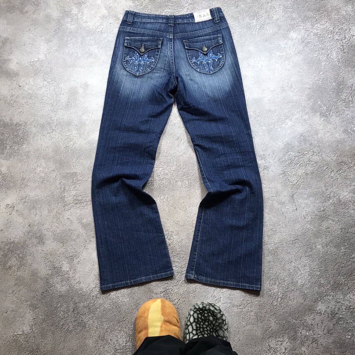 Vintage Vintage 90s Baggy Distressed Wide Leg Jeans Grunge Logo 28 Size 28" / US 6 / IT 42 - 4 Thumbnail