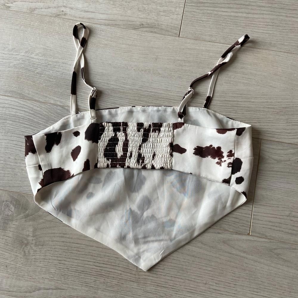 Designer Stylish Cow Print Bikini Top - Trendy Swimwear for Summer Size S / US 4 / IT 40 - 3 Thumbnail