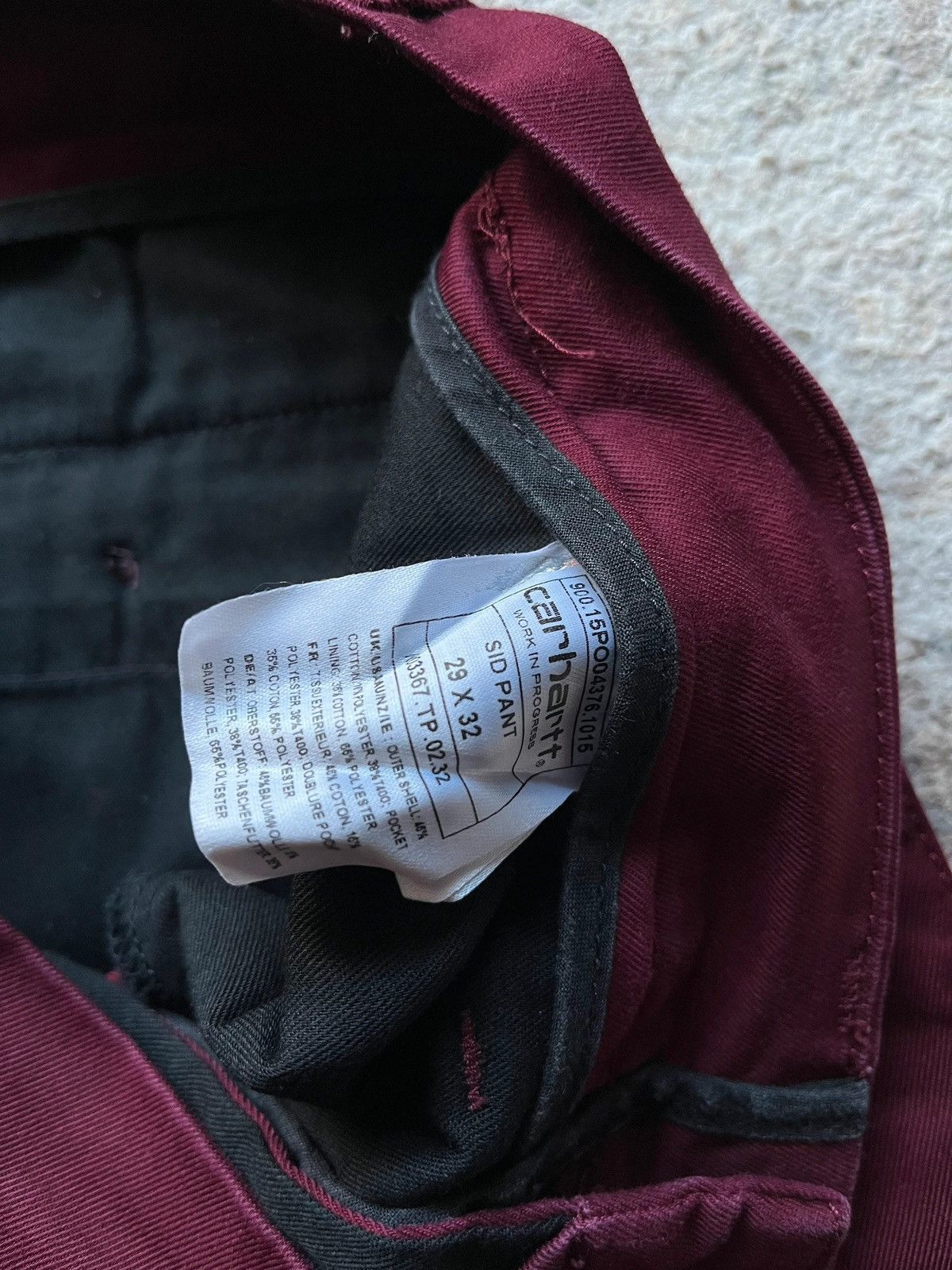 Carhartt Carhartt 2015 Chinos Pants Burgundy Deadstock Sz W 29 x L 32 Size 32" / US 10 / IT 46 - 4 Thumbnail