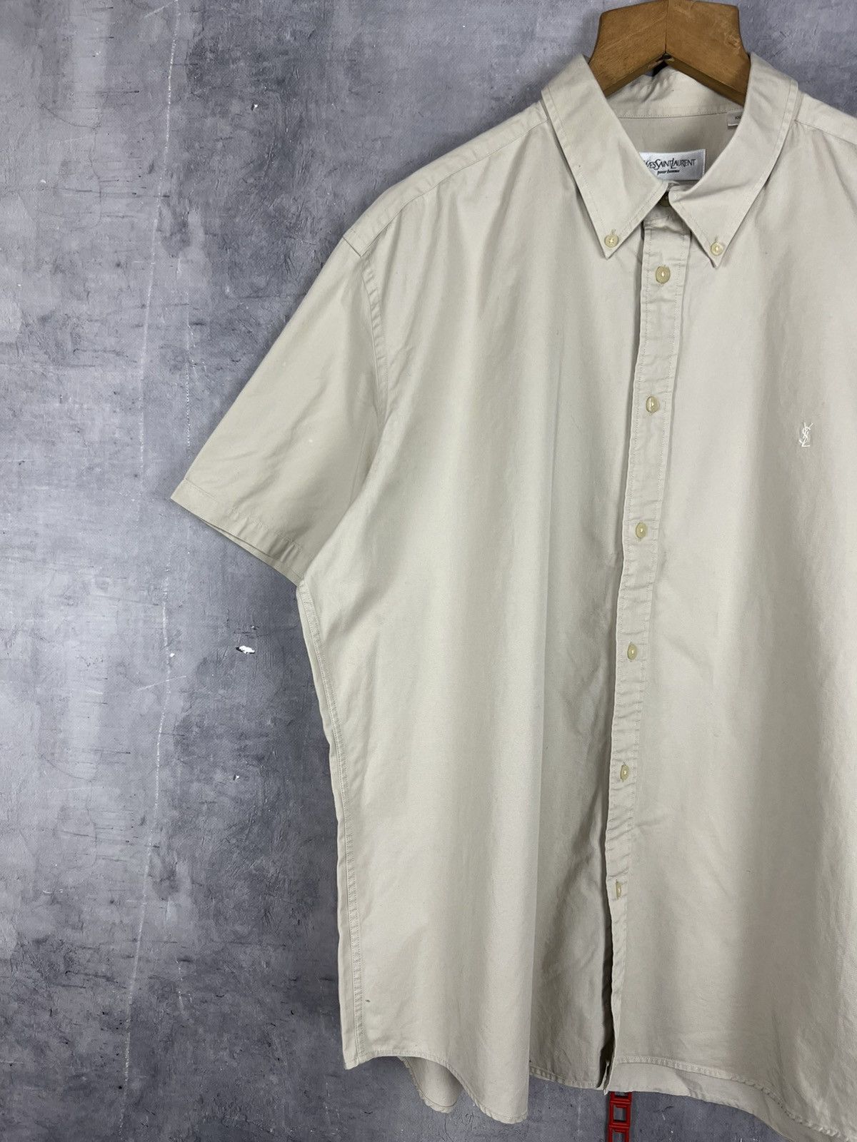 Yves Saint Laurent Vintage YSL Yves Saint Laurent Beige Shirt Size 2Xl Size US XXL / EU 58 / 5 - 4 Thumbnail