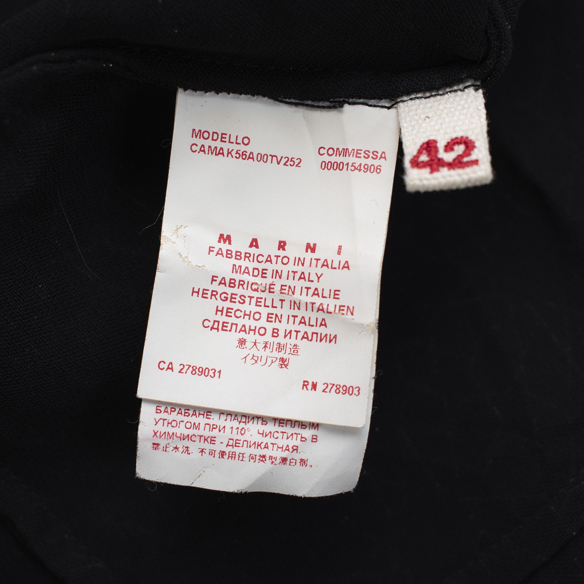Marni MARNI BLACK PATTERN VISCOSE TOP BLOUSE MADE IN ITALY Size M / US 6-8 / IT 42-44 - 3 Thumbnail