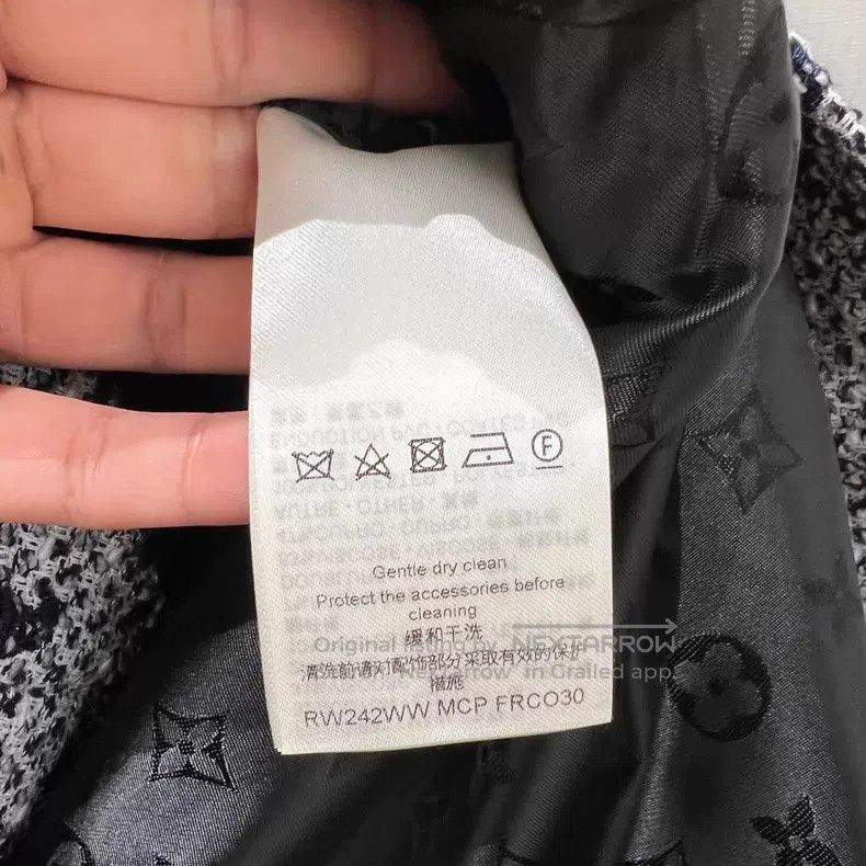 Louis Vuitton Louis Vuitton Logo-printed single-breasted tweed coat Size XXS / US 00 / IT 34 - 4 Thumbnail