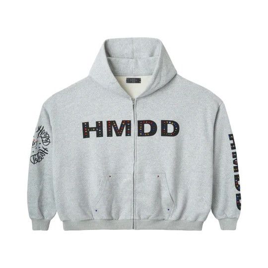 image of The Gv Gallery x Vintage Happy Memories Don’T Die - Chimstone Zip-Up in Grey, Men's (Size Small)