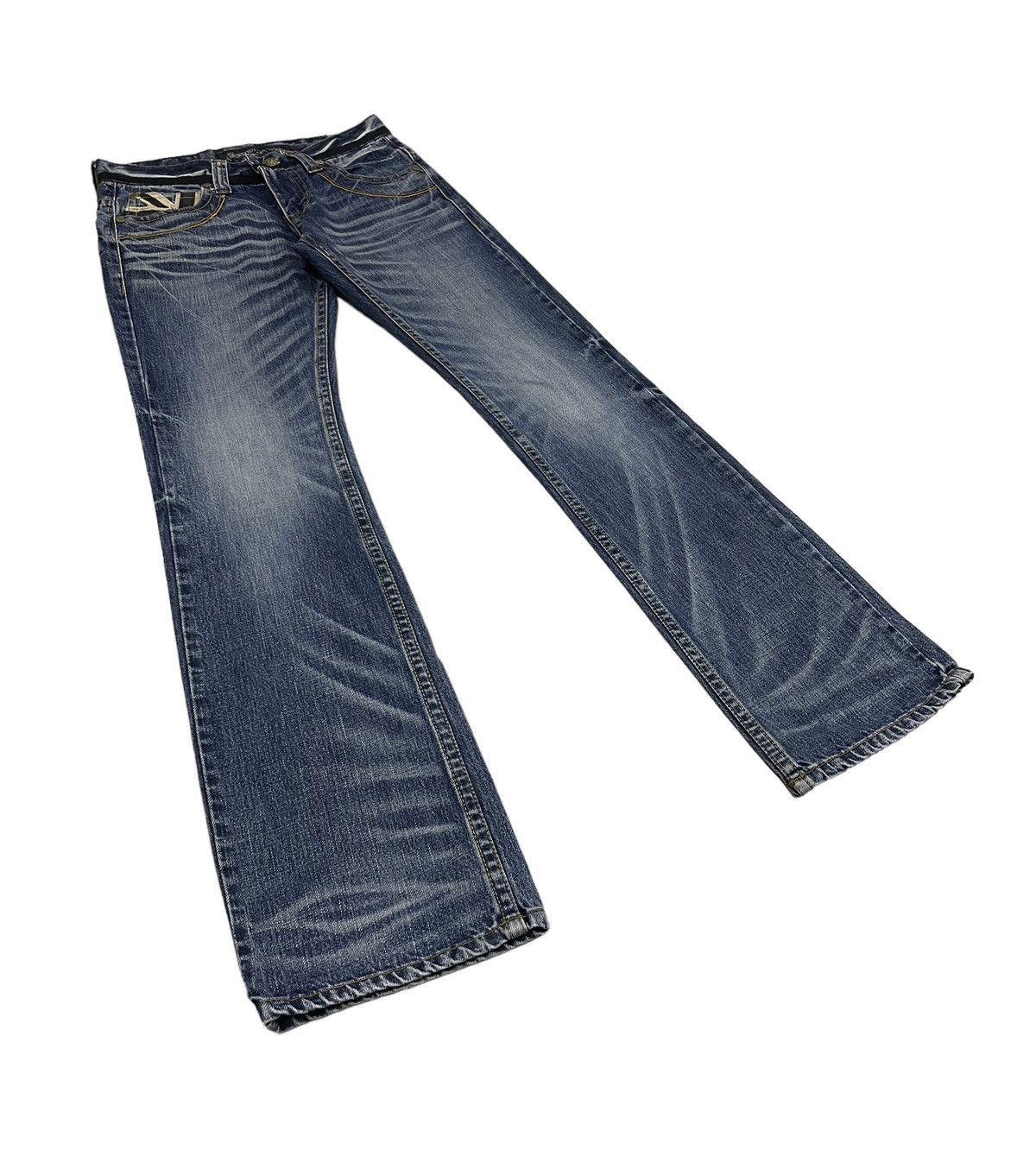 Hysteric Glamour × Japanese Brand × PPFM RedPepper Japan Flare Jeans Embroidery Logo Size US 31 - 4 Thumbnail
