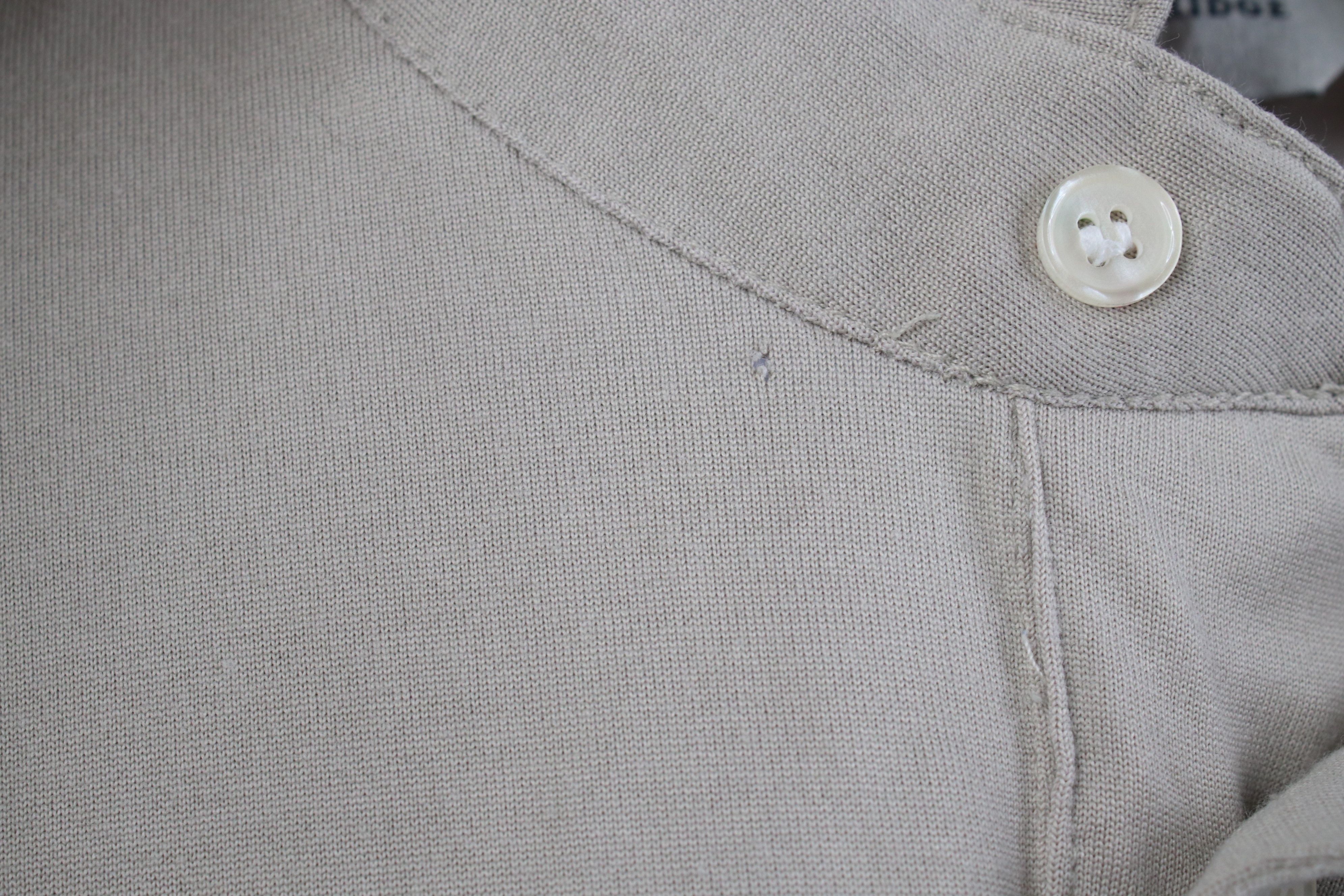 Vintage Vintage 90s Streetwear Knit Collared Golf Polo Shirt Tan Size US L / EU 52-54 / 3 - 6 Thumbnail