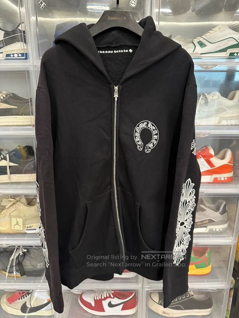 Chrome Hearts CHROME HEARTS Size XL Vine arm USA Sanskrit black zipper ho Size US XL / EU 56 / 4 - 1 Thumbnail