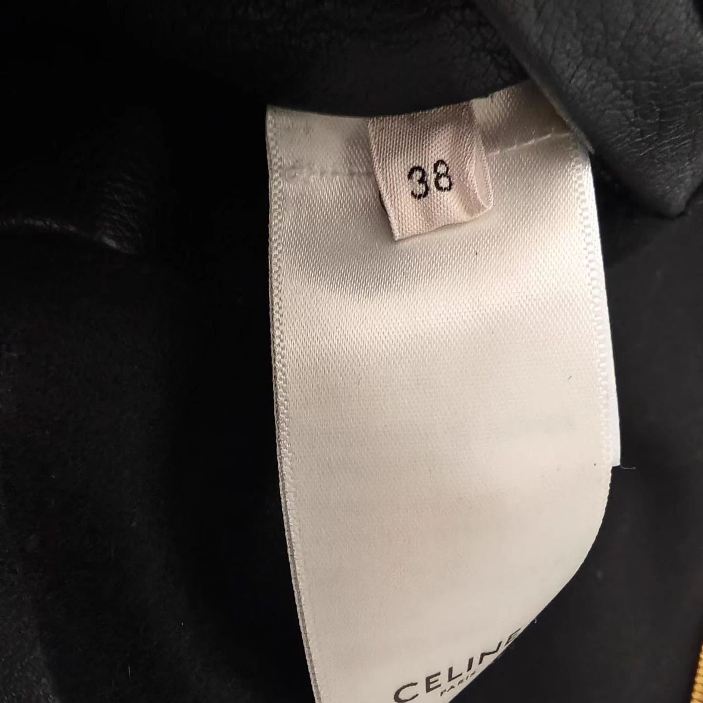 Celine CELINE solid spring-hooded leather jacket women's black Size S / US 4 / IT 40 - 4 Thumbnail
