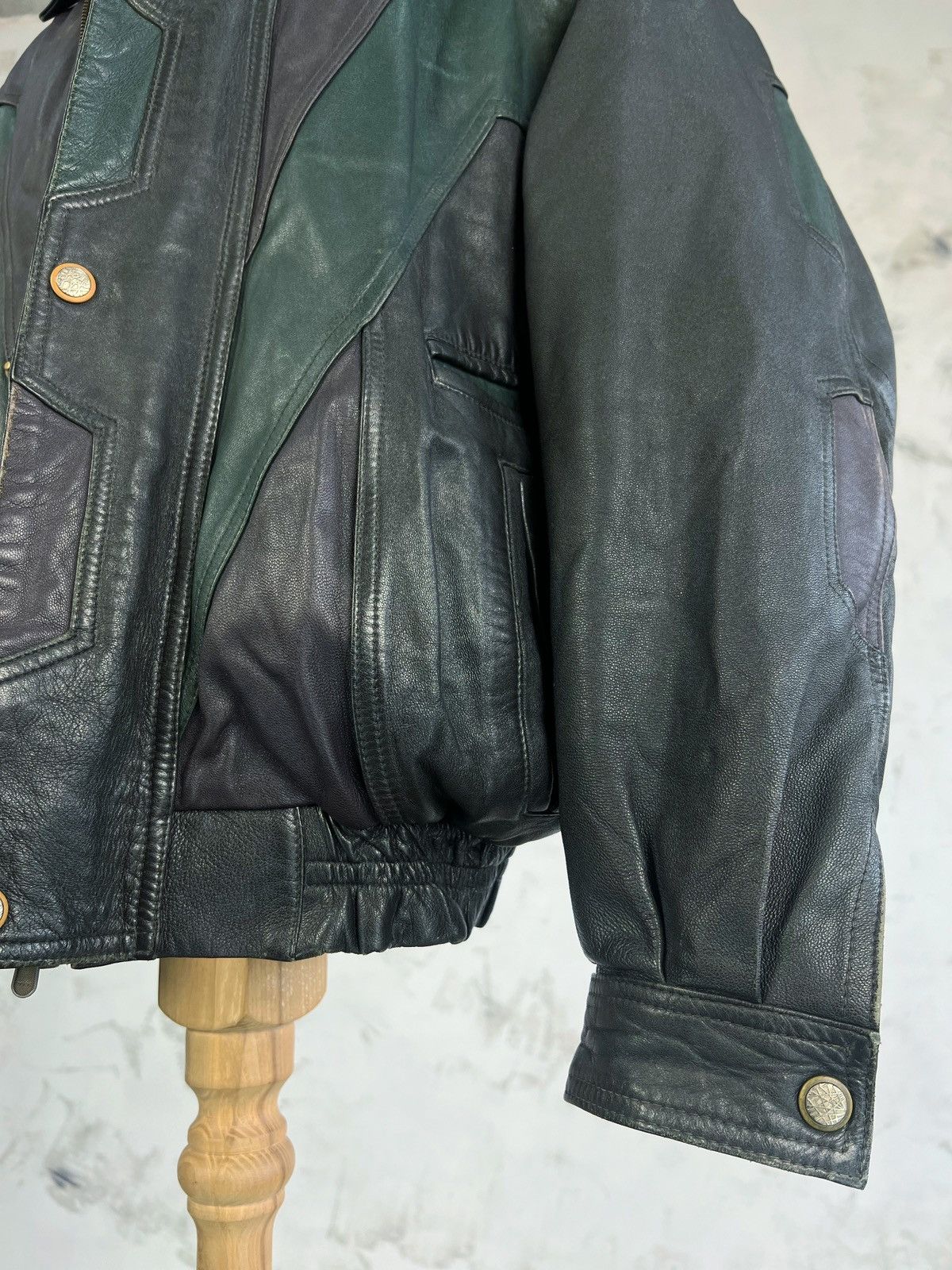 Angelo Litrico Vintage Angelo Litrico Leather Bomber Jacket Size 46 S - M Size US M / EU 48-50 / 2 - 5 Thumbnail