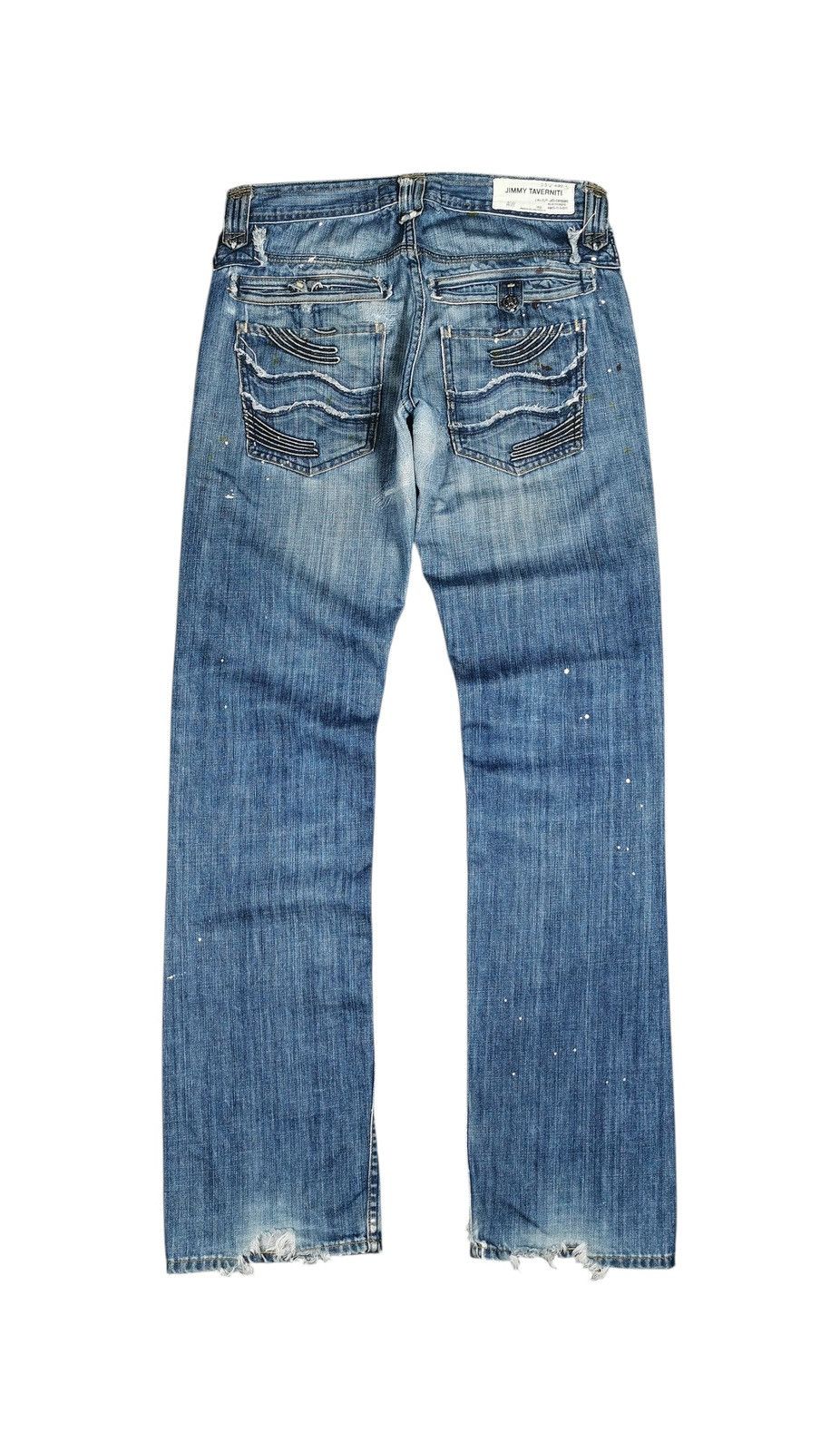 Jimmy Taverniti Jimmy Taverniti Distressed Painted Denim Jeans Size US 32 / EU 48 - 2 Thumbnail