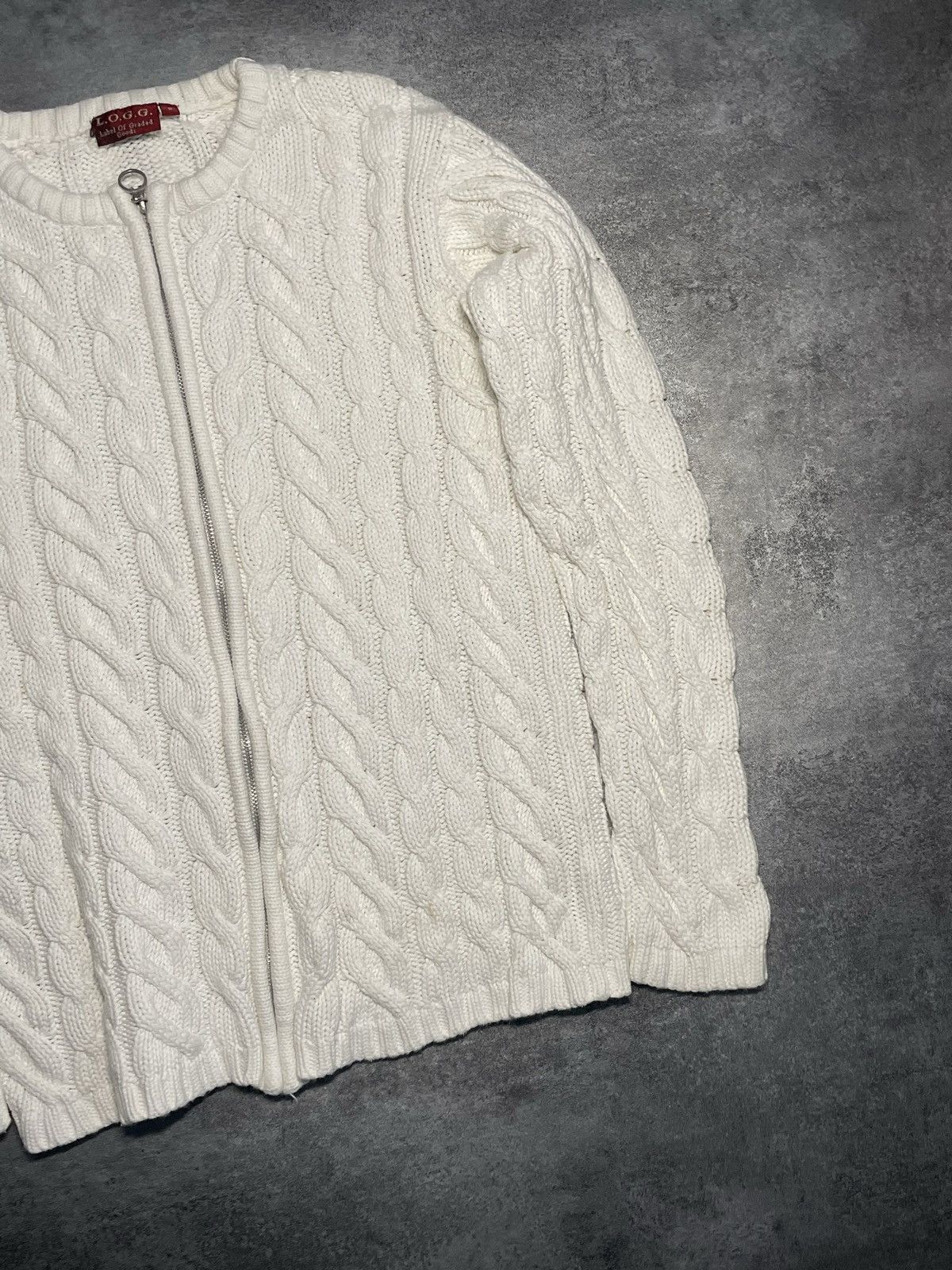 Vintage 🔥RARE🔥Braid Zip Sweater Warm Rare Hype Cozy Avant Garde Size XS / US 0-2 / IT 36-38 - 3 Thumbnail