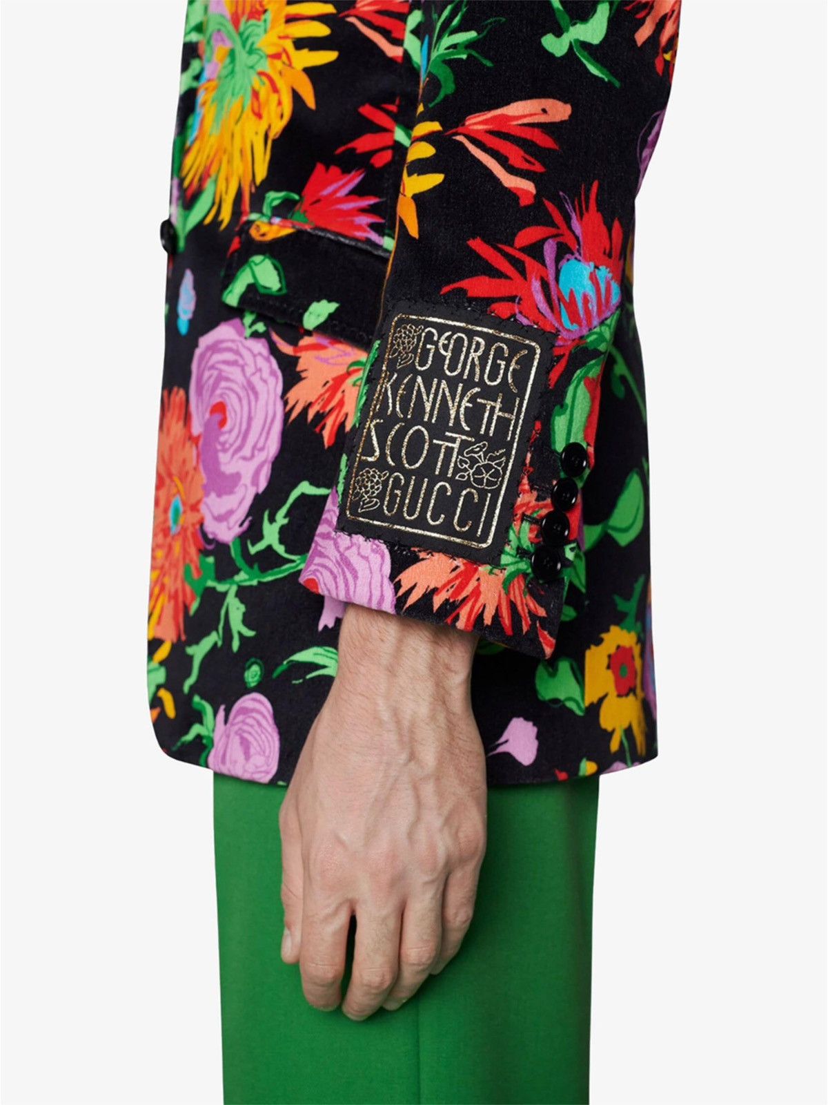Gucci Gucci × Ken Scott floral velvet blazer Size 36R - 10 Thumbnail