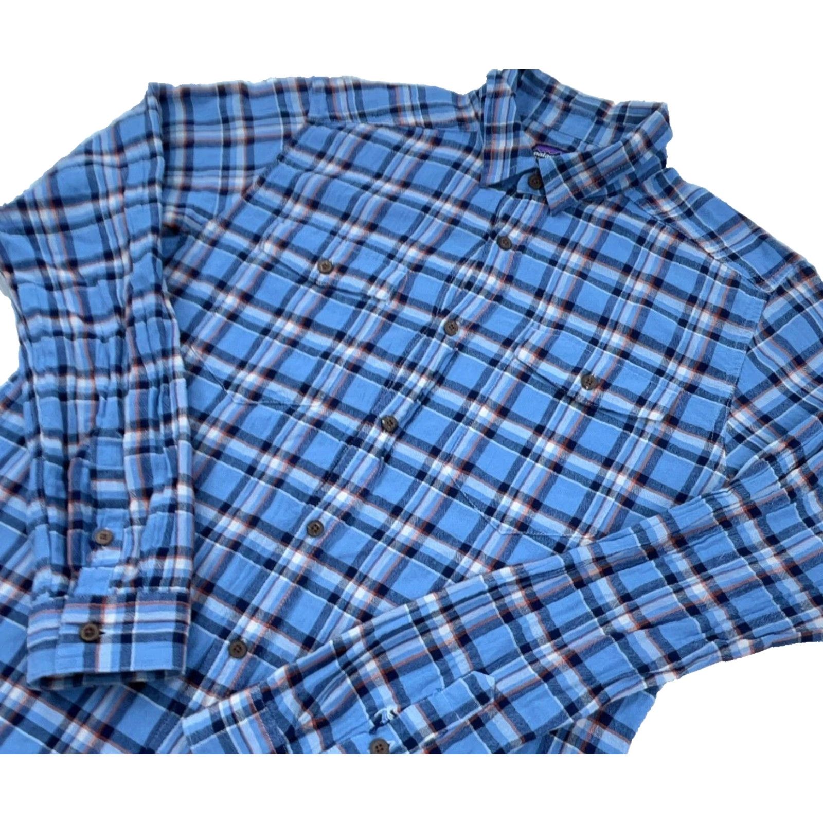 Patagonia Patagonia Shirt Men Medium Blue Button Up Organic Cotton Flannel Lightweight Plaid Regular Long Sleeve Blue Size US M / EU 48-50 / 2 - 2 Thumbnail