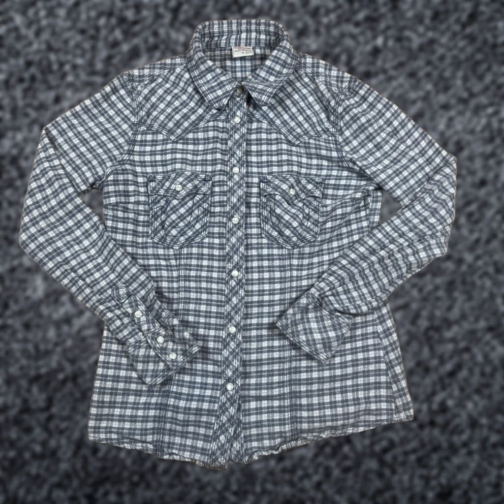 True Religion True Religion Shirt Mens M Blue Plaid Western Short Sleeve Pearl Snap Horseshoe Size US M / EU 48-50 / 2 - 1 Thumbnail