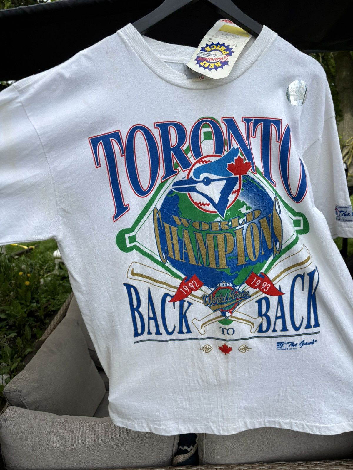 The Game × Vintage 1992-93 Toronto blue jays World Series T-shirt Size US L / EU 52-54 / 3 - 8 Thumbnail
