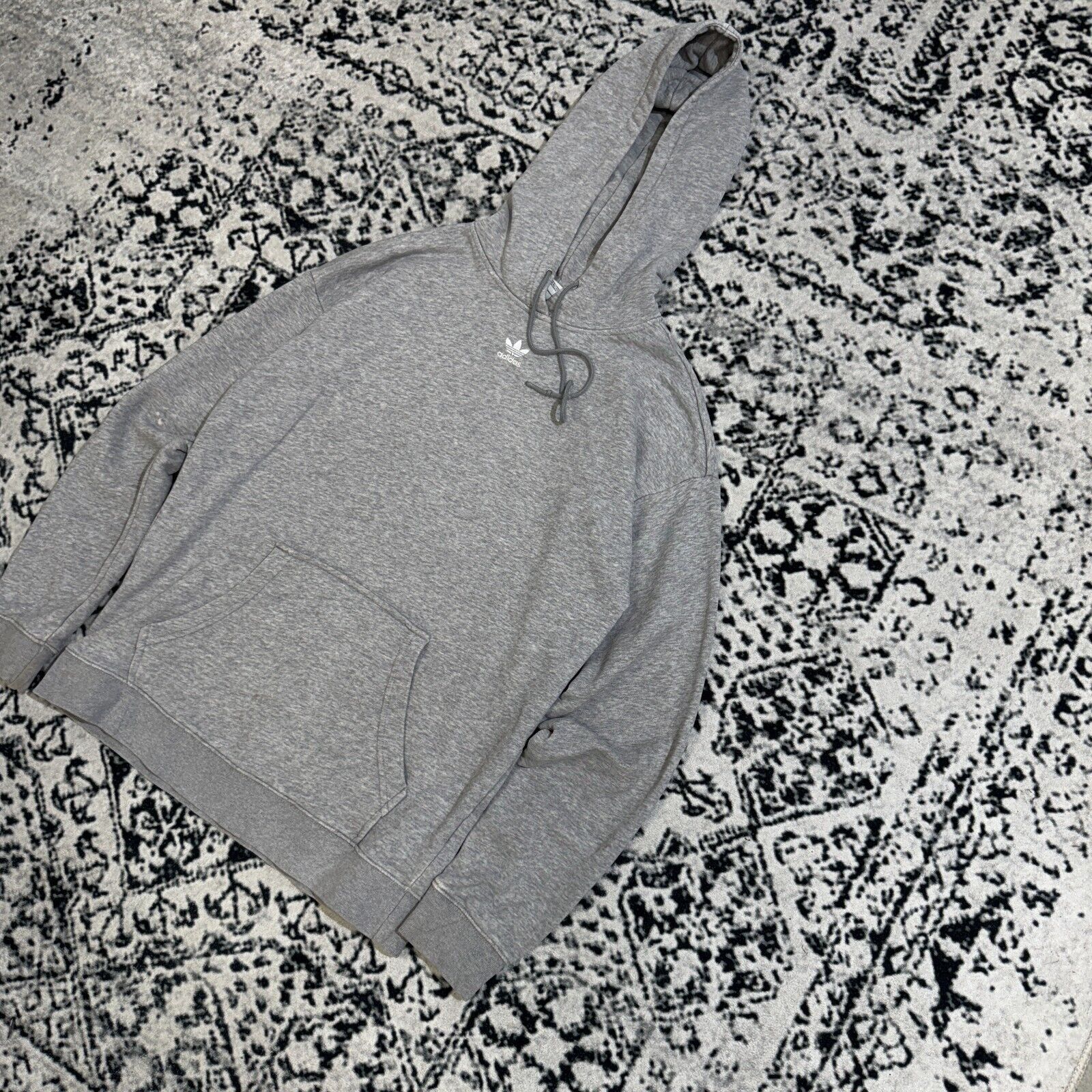 Adidas × Vintage Vintage Adidas Unisex Gray Cotton Hoodie Size XS Y2K 90s Size US XS / EU 42 / 0 - 3 Thumbnail
