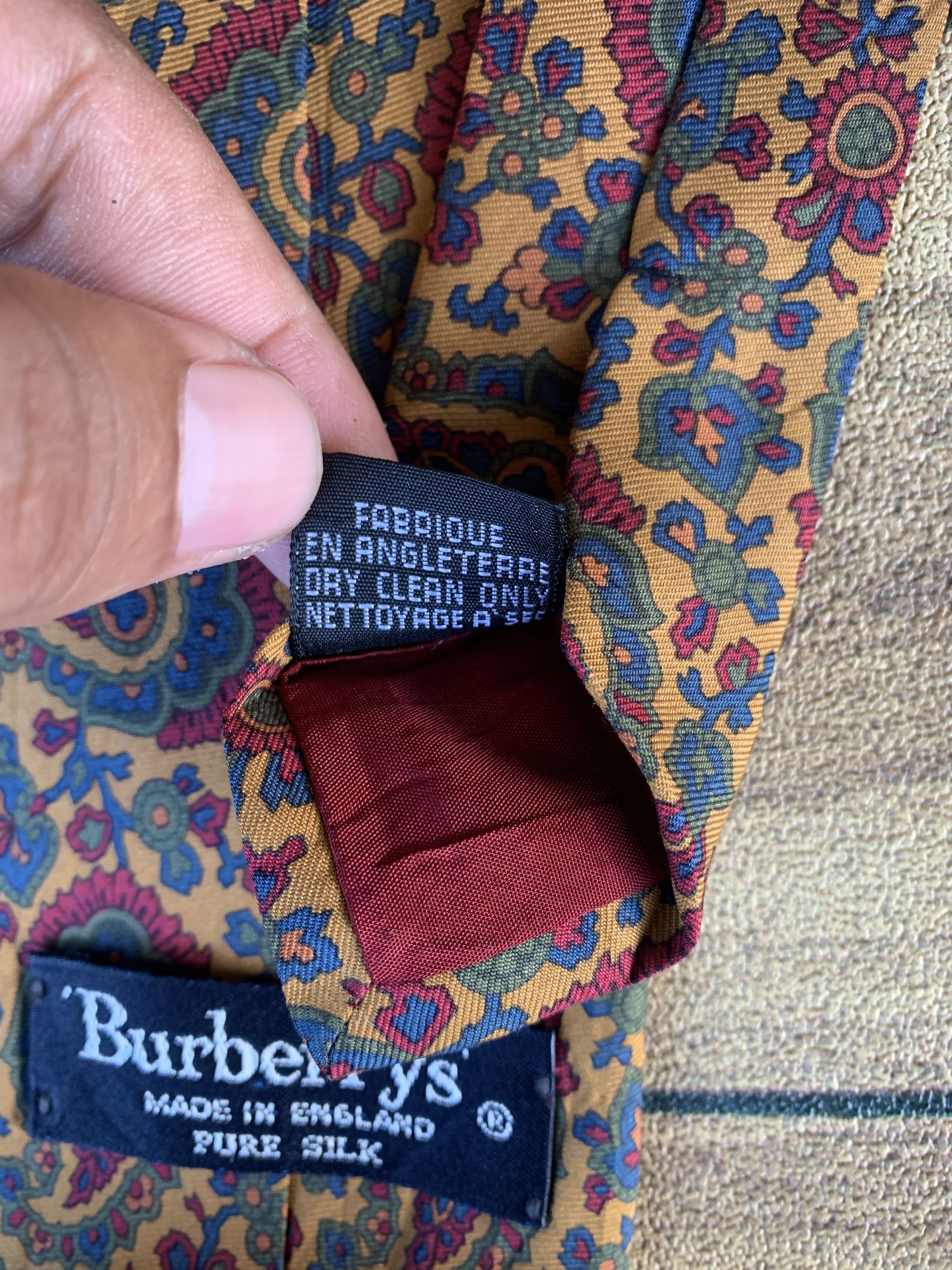 Burberry Vintage Burberrys tie fullprint Size ONE SIZE - 4 Thumbnail