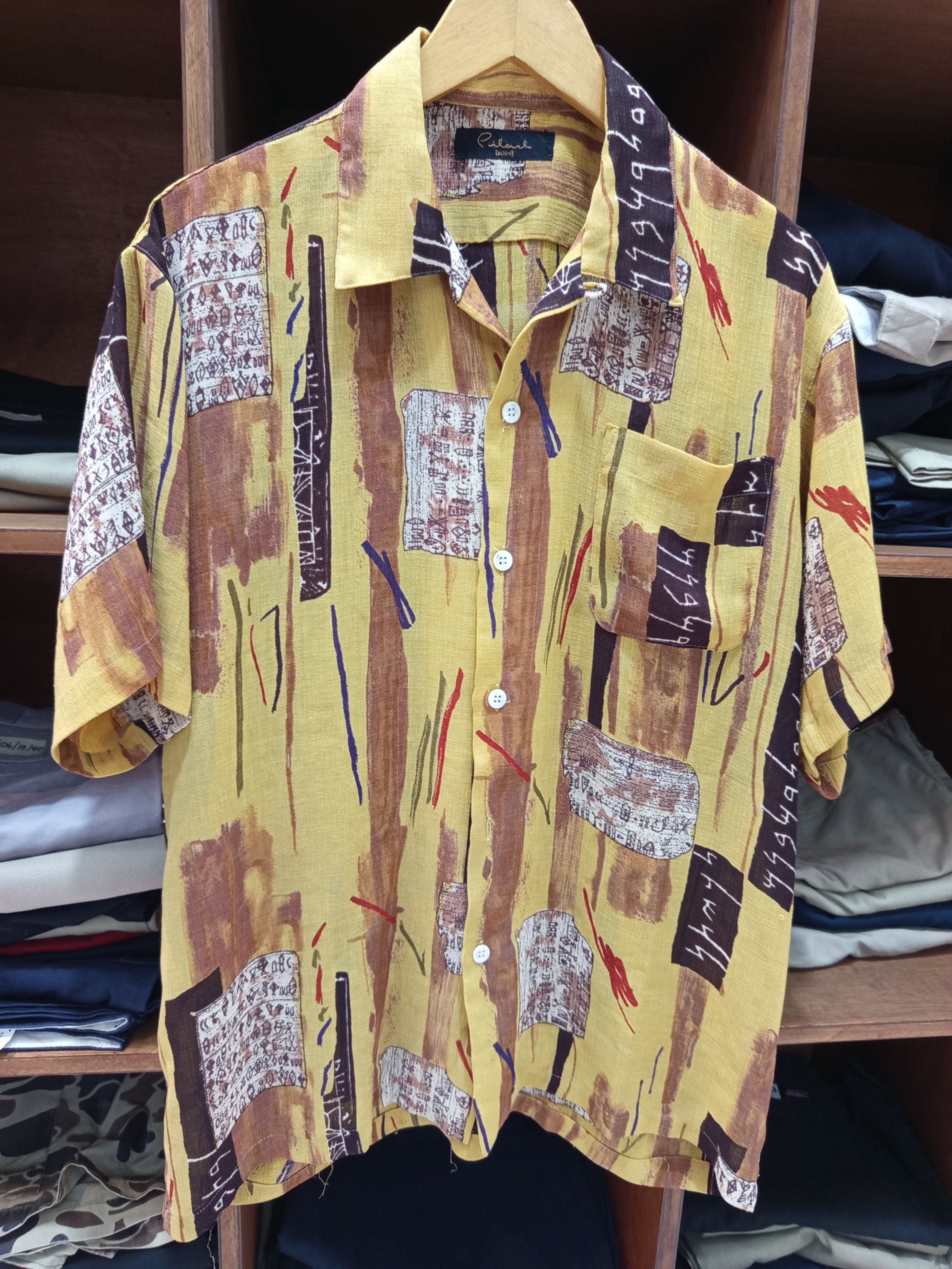 Vintage Vintage Abstract Rayon T Shirt Size US L / EU 52-54 / 3 - 3 Thumbnail