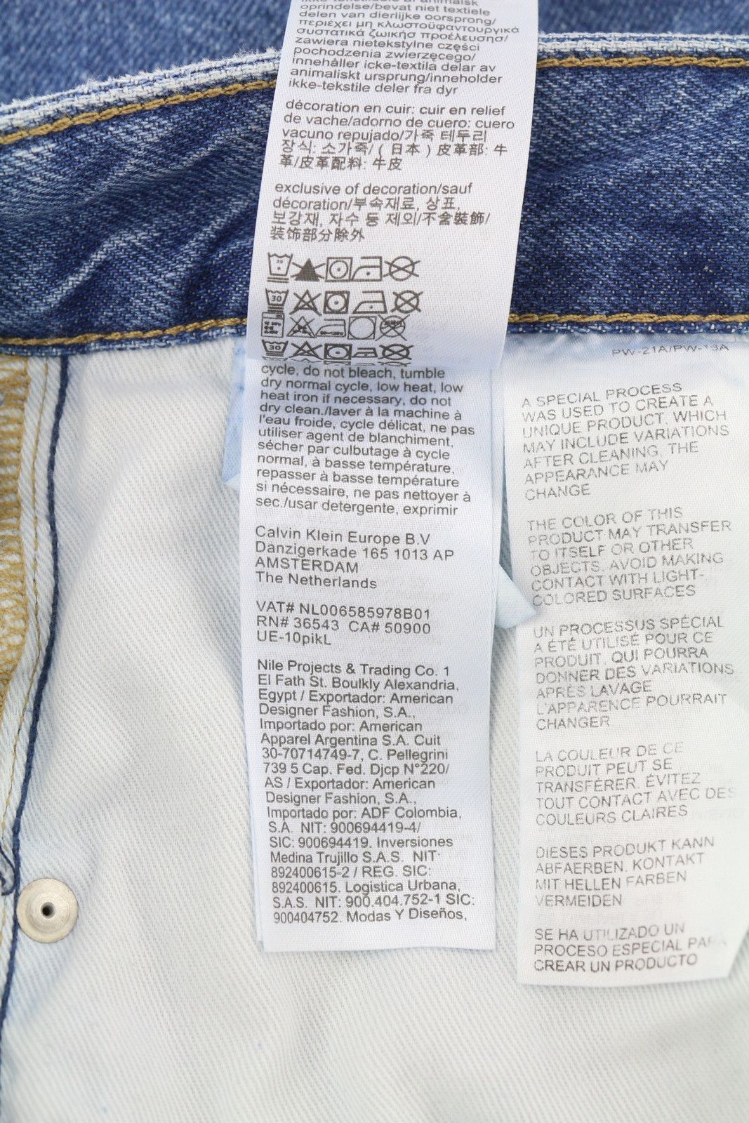 Calvin Klein 90'S LOOSE CARGO W32 Blue Regular Fit Logo Jeans 84964 Size US 32 / EU 48 - 7 Thumbnail