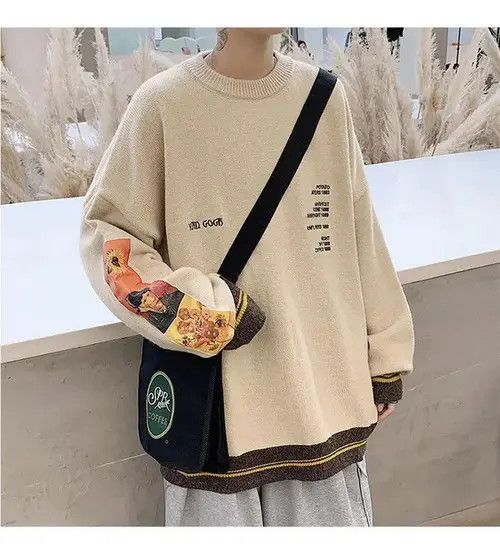 Aran Isles Knitwear × Japanese Brand Van Gogh Painting Embroidery Knitted Sweater Size US L / EU 52-54 / 3 - 2 Thumbnail