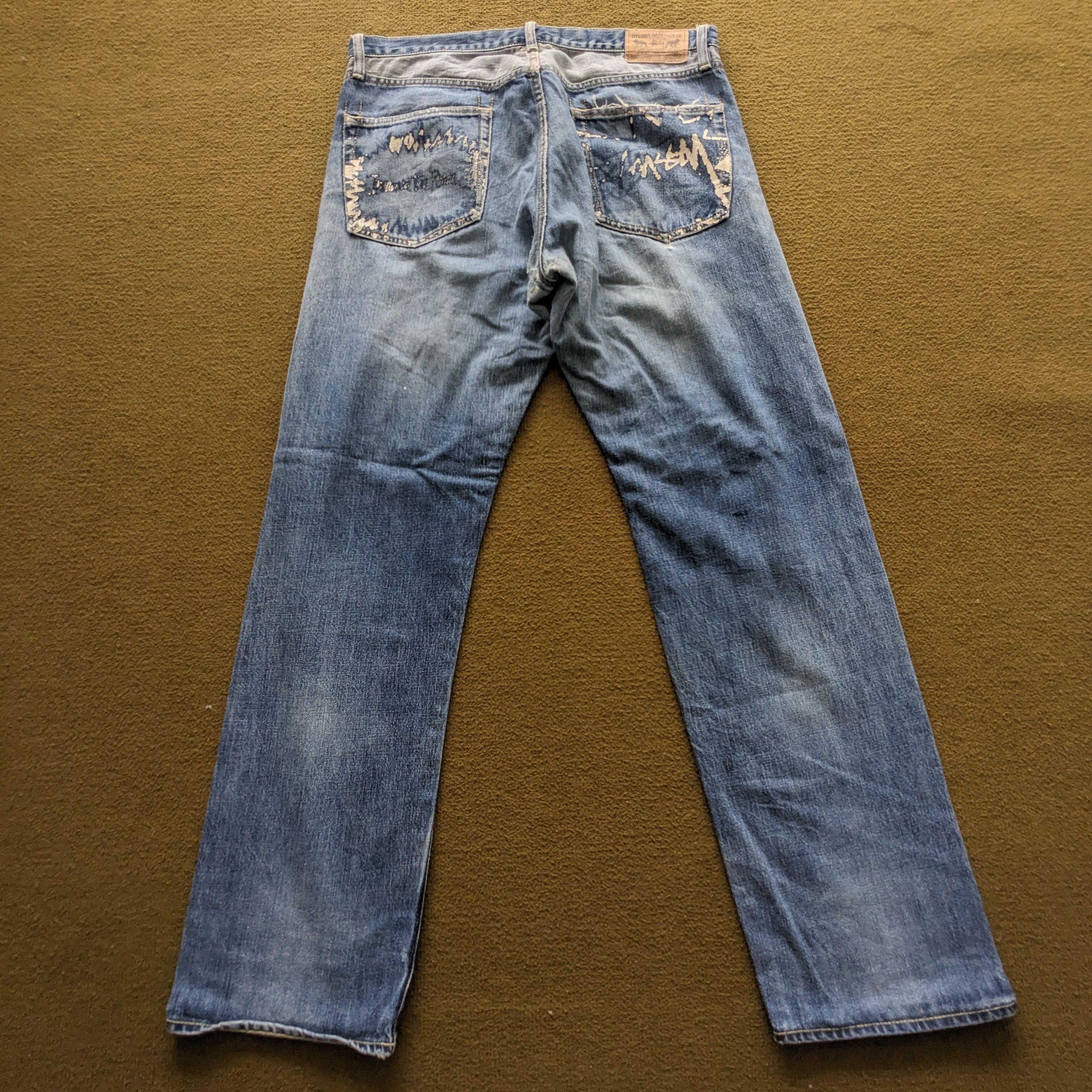 Stussy × Vintage Vintage STUSSY Streetwear Skateboard Style Jeans Size US 35 - 3 Thumbnail