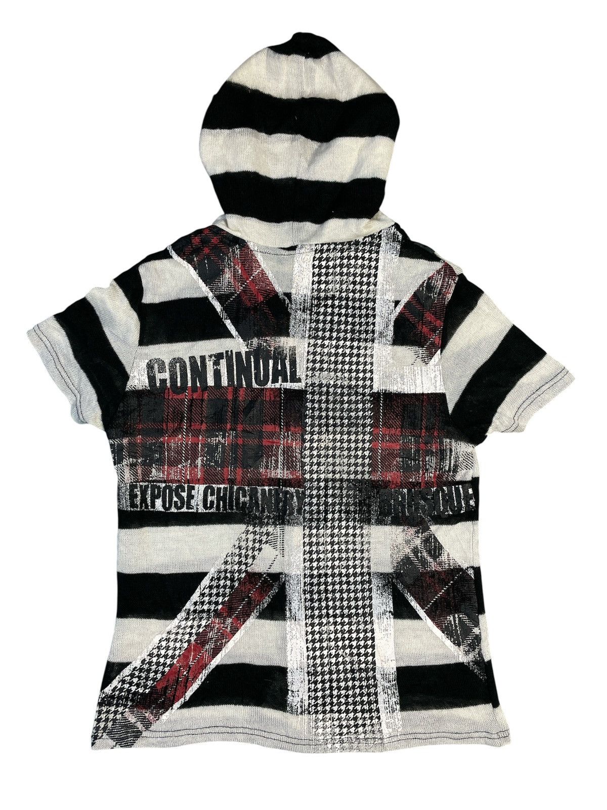 Seditionaries Y2K Ragout Union Jack Skull Print Knit Hoodie Punk Size S / US 4 / IT 40 - 1 Thumbnail