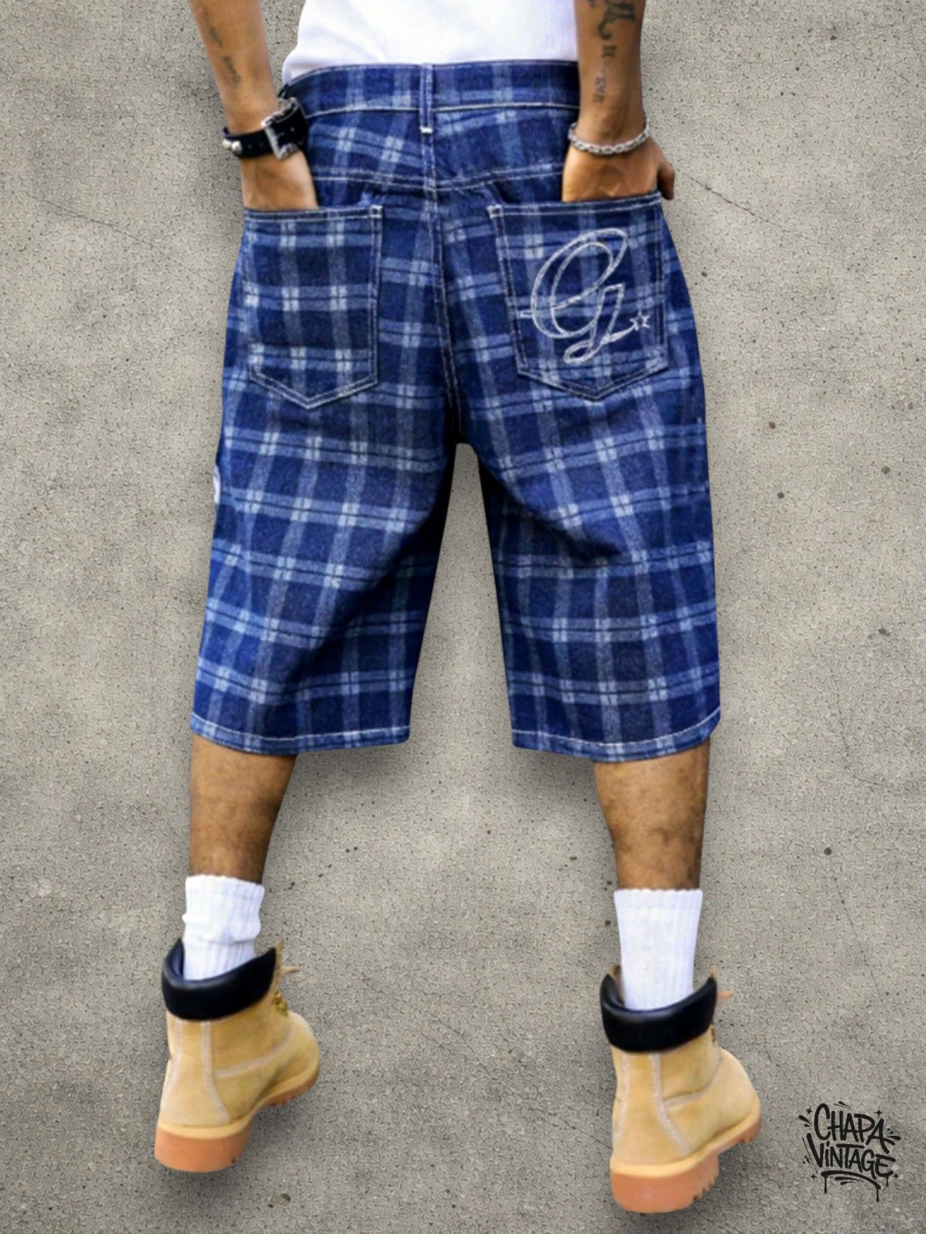 Vintage Denim blue shorts Size US 32 / EU 48 - 2 Thumbnail