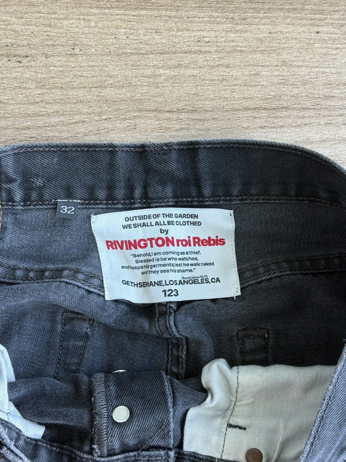RRR-123 RIVINGTON ROI REBIS - He Rose Denim Size US 31 - 5 Thumbnail