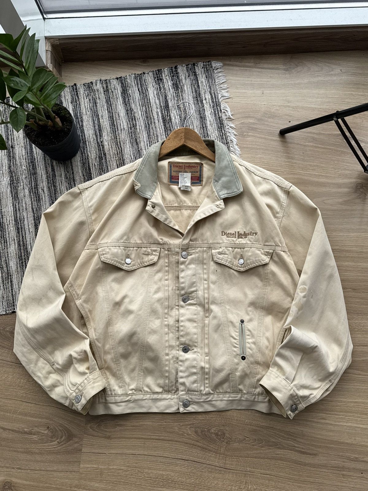 Diesel Vintage Diesel 90s Workwear Beige Utility Canvas Button-Up Size US L / EU 52-54 / 3 - 22 Thumbnail