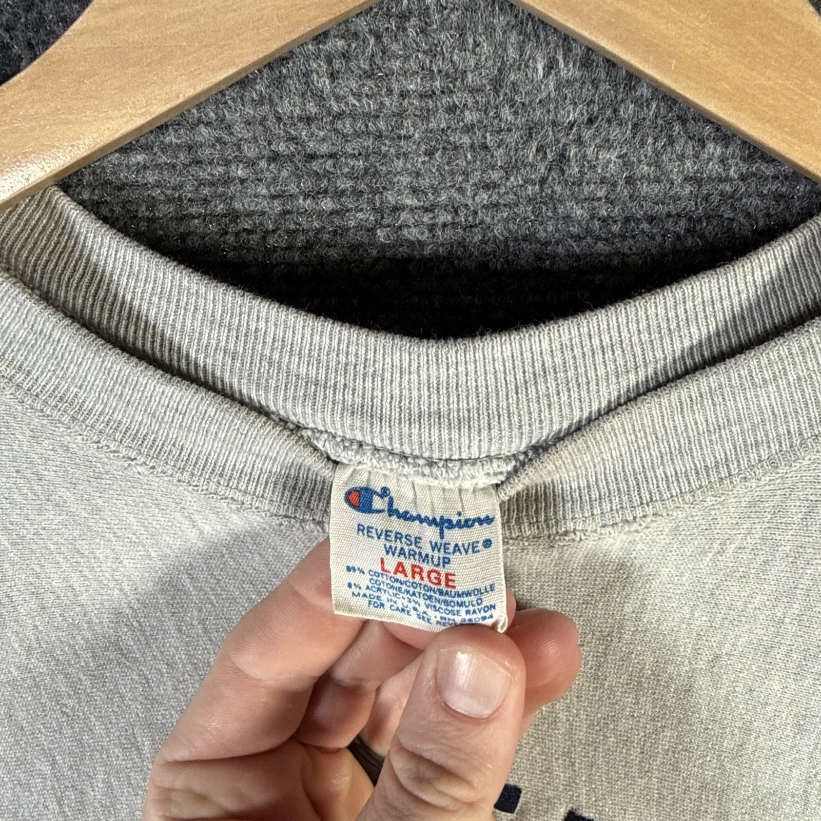 Champion Vintage Navy Sweatshirt Mens Large Gray 80s Champion Reverse Size US L / EU 52-54 / 3 - 4 Thumbnail