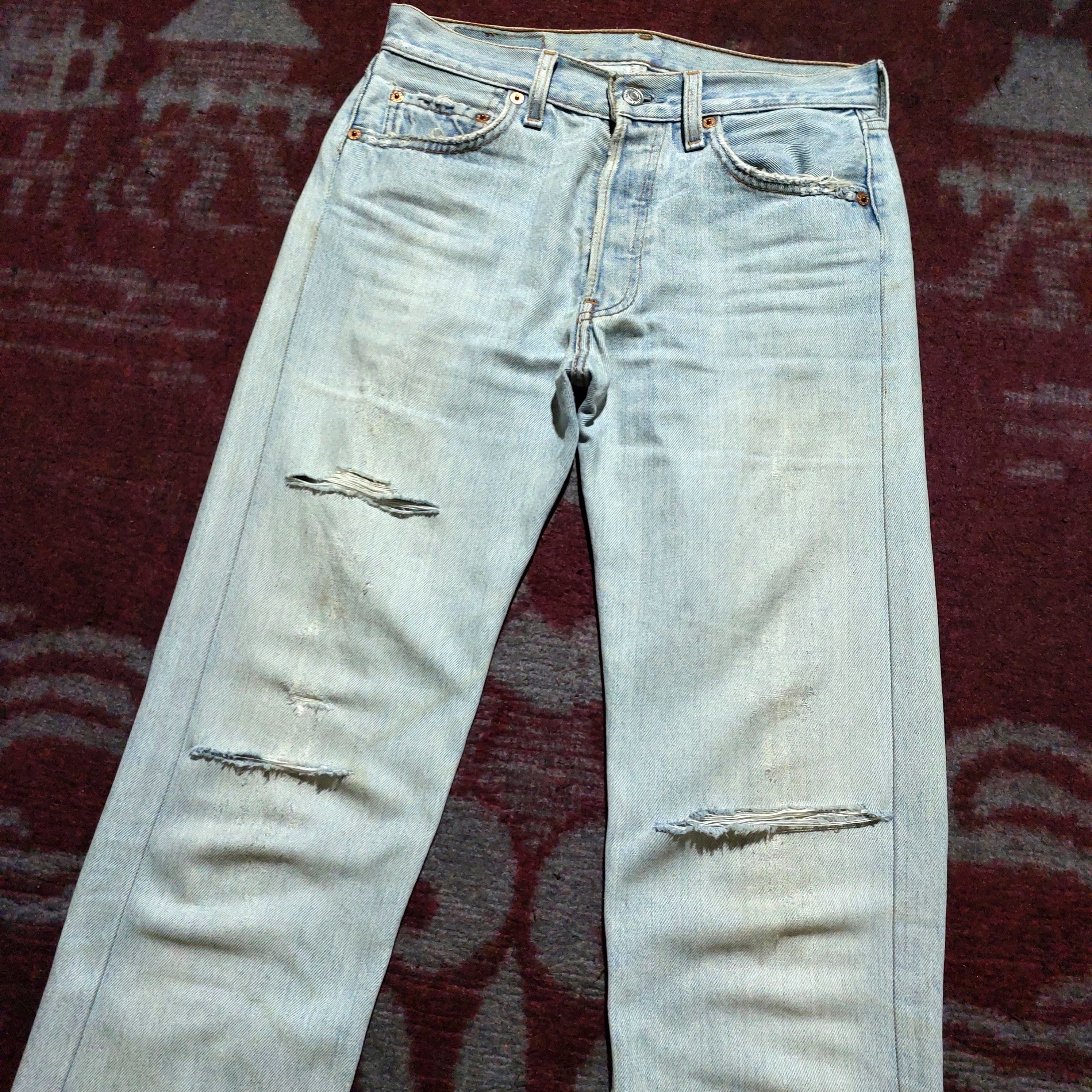 Levi's Vintage Levi's 501 USA Distressed denim Size US 27 - 5 Thumbnail