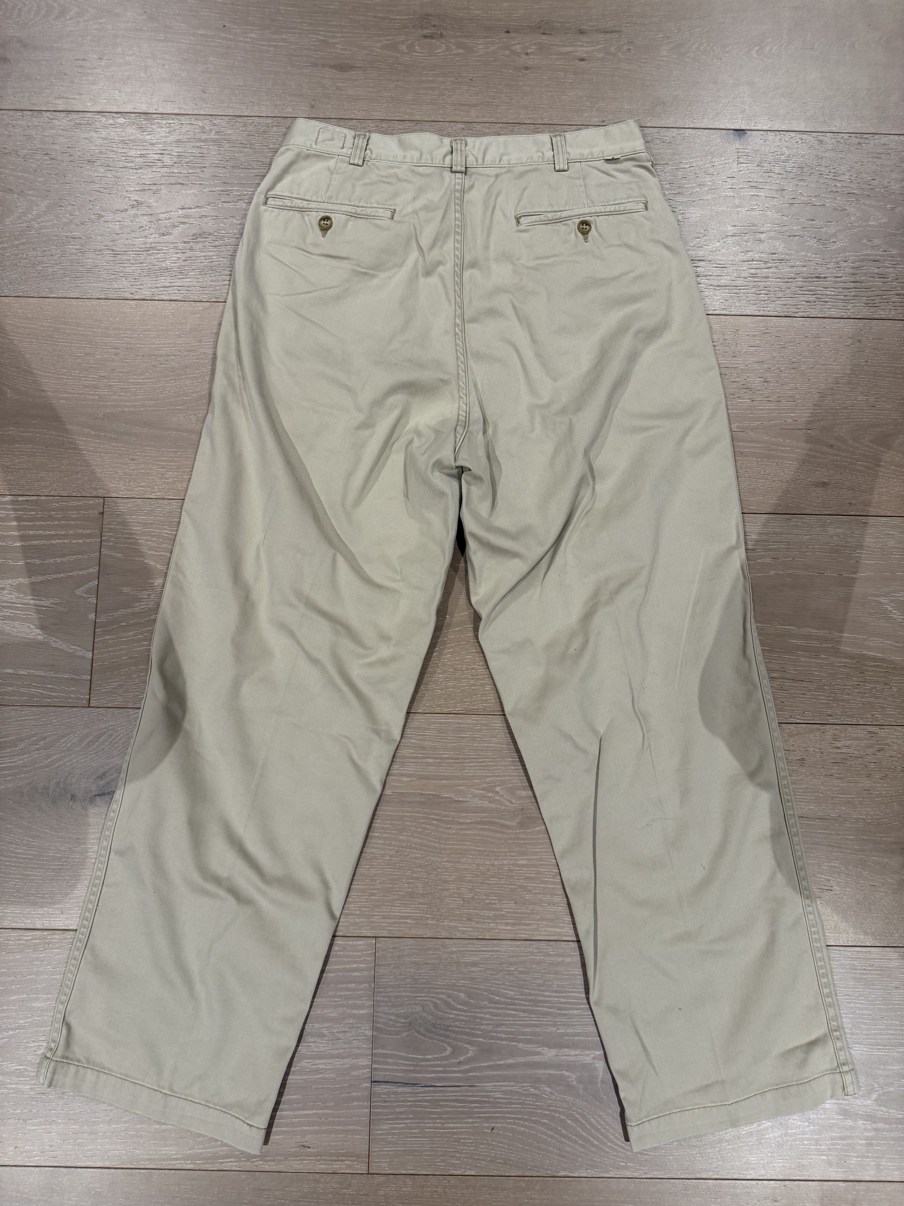 Orslow 💚 Orslow Two Tuck Wide Trousers Khaki Size 2 NEW Size US 32 / EU 48 - 5 Thumbnail