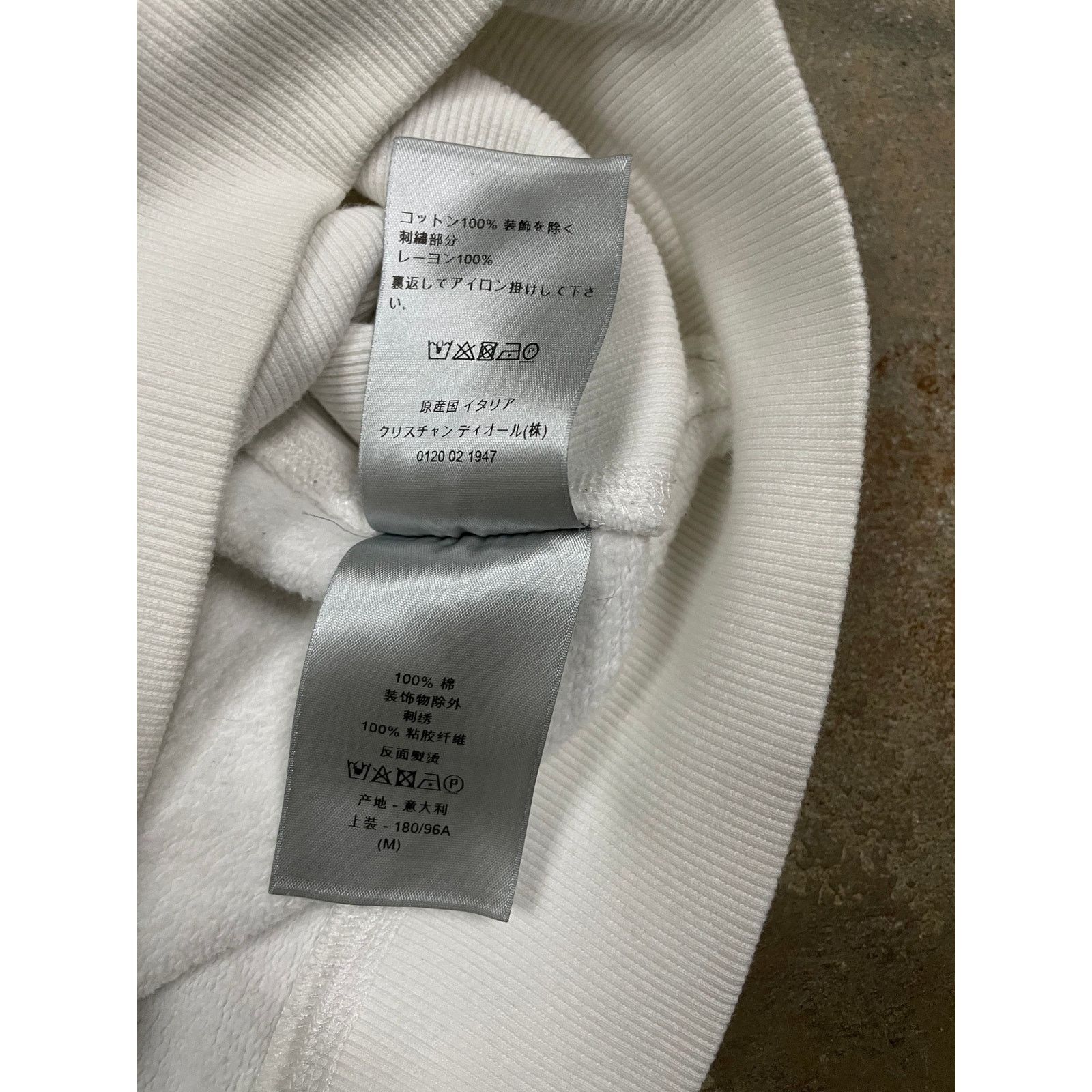 Dior Dior CD Hoodie White Black Used Medium Size US M / EU 48-50 / 2 - 4 Thumbnail