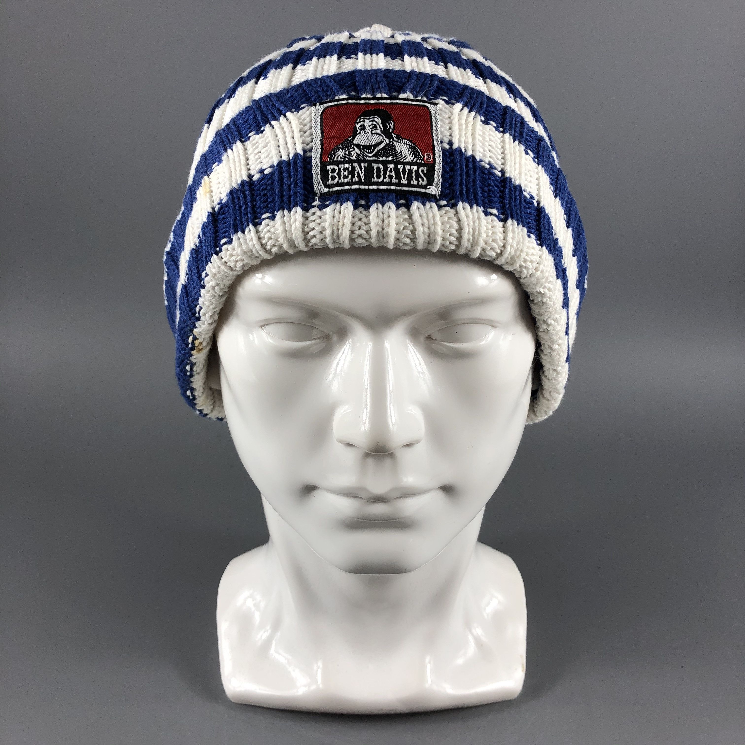 image of Ben Davis Stripe Beanie Snow Hat Snow Cap B111, Men's