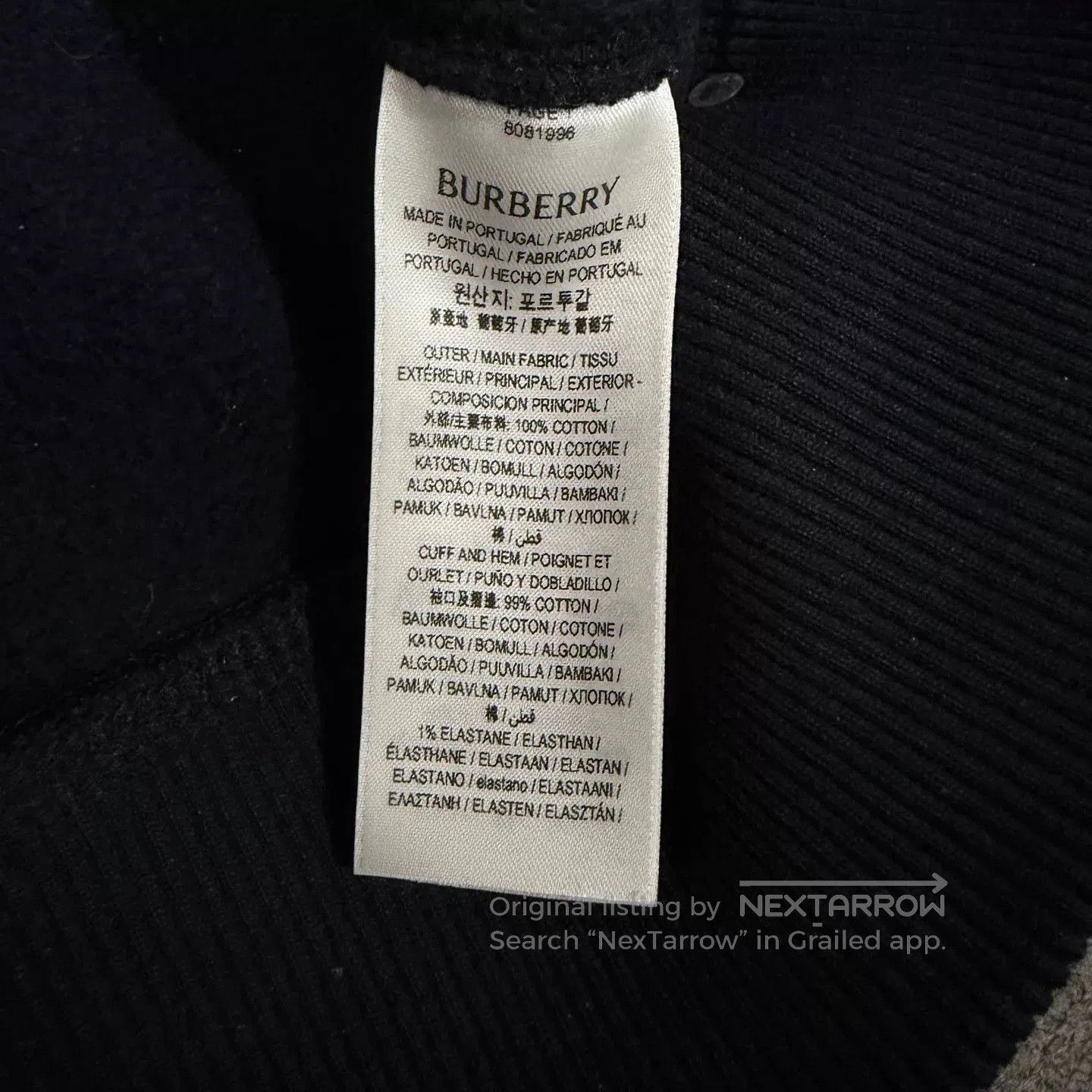 Burberry Black Hoodie with Front Pocket and Side Logo. Size US S / EU 44-46 / 1 - 4 Thumbnail