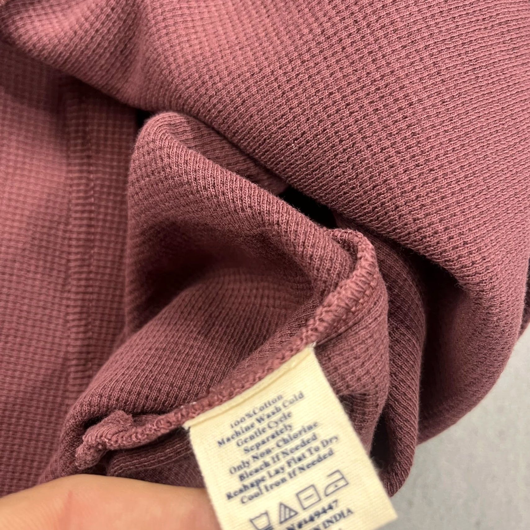 J Brand VINTAGE The Normal Brand Hoodie Mens Small Red Thermal Popover Cotton NWT Size US S / EU 44-46 / 1 - 7 Thumbnail