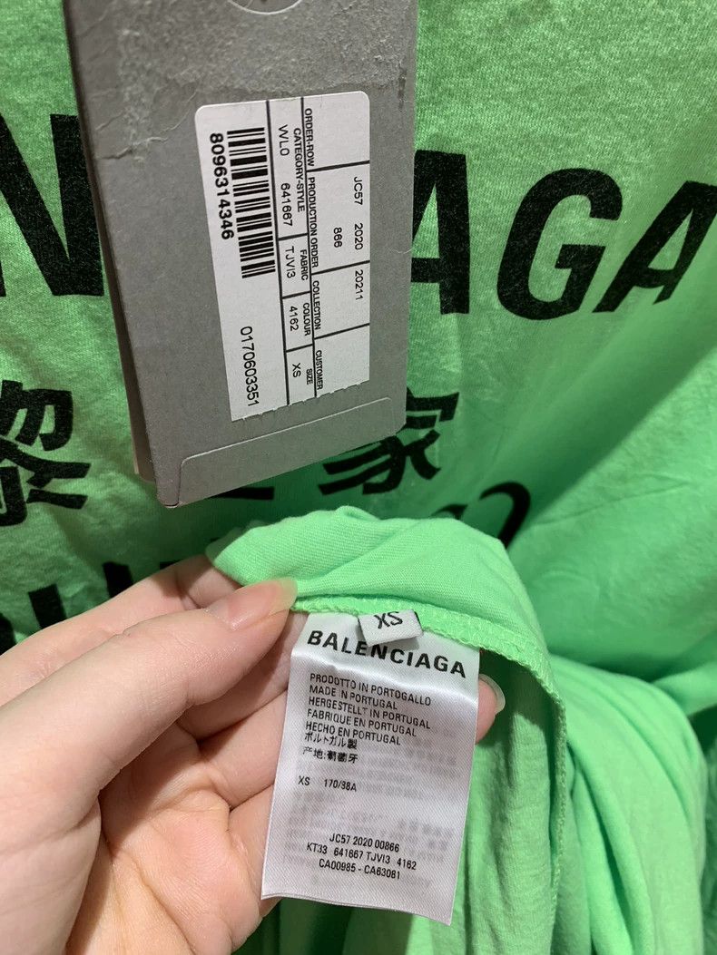 Balenciaga Balenciaga Green Long Sleeve T-Shirt New Size XS Size US XS / EU 42 / 0 - 3 Thumbnail