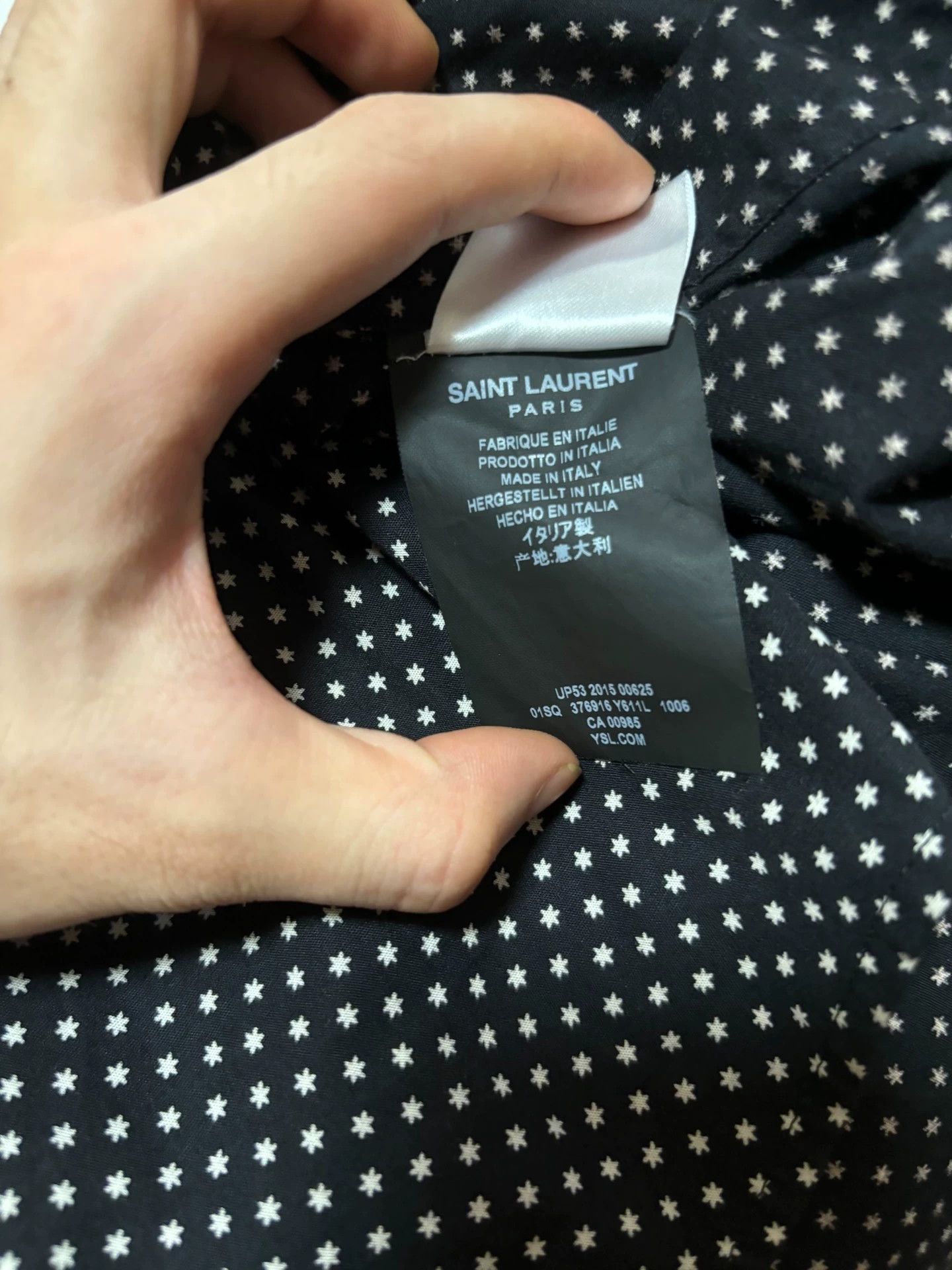 Saint Laurent Paris Saint Laurent SLP 16SS black white star shirt 38 S new Size US S / EU 44-46 / 1 - 6 Thumbnail