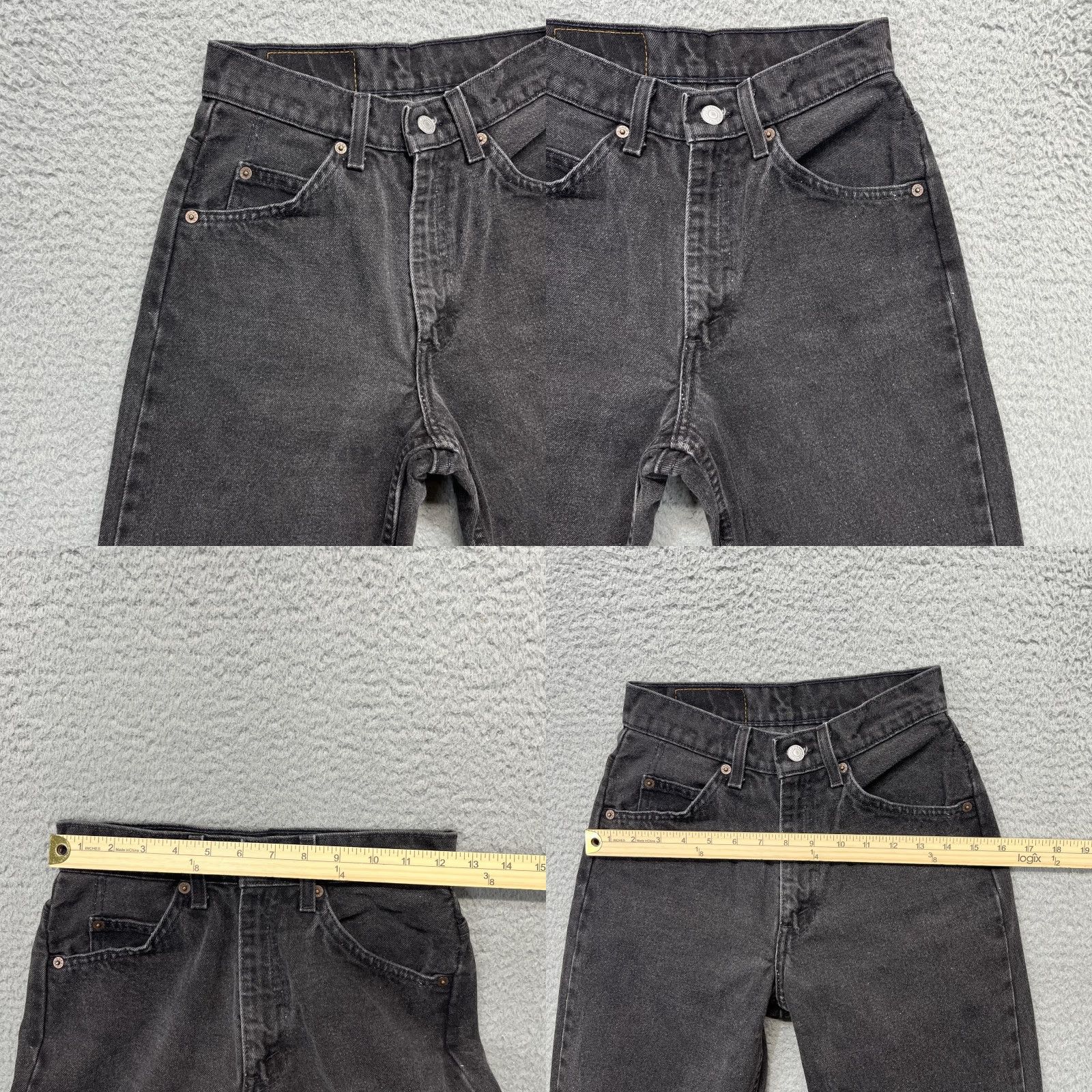 Levi's VINTAGE Levi's 962 Jeans Womens 3 Black USA 90s Loose Fit Straight Leg Jeans Womens Size 26" / US 2 / IT 38 - 8 Thumbnail