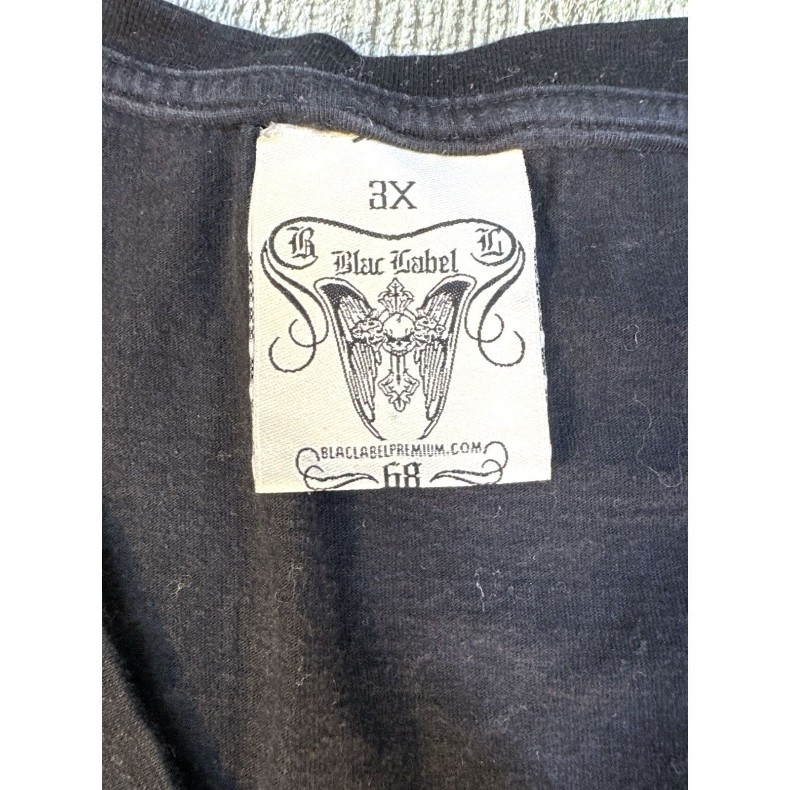Vintage VINTAGE Blac Label Premium Graphic Tee Save Our Souls Cross Wings Studded Y2K 3XL Men Tee Shirt Black Mens 3XL Graphic Tee Size US XXL / EU 58 / 5 - 2 Thumbnail