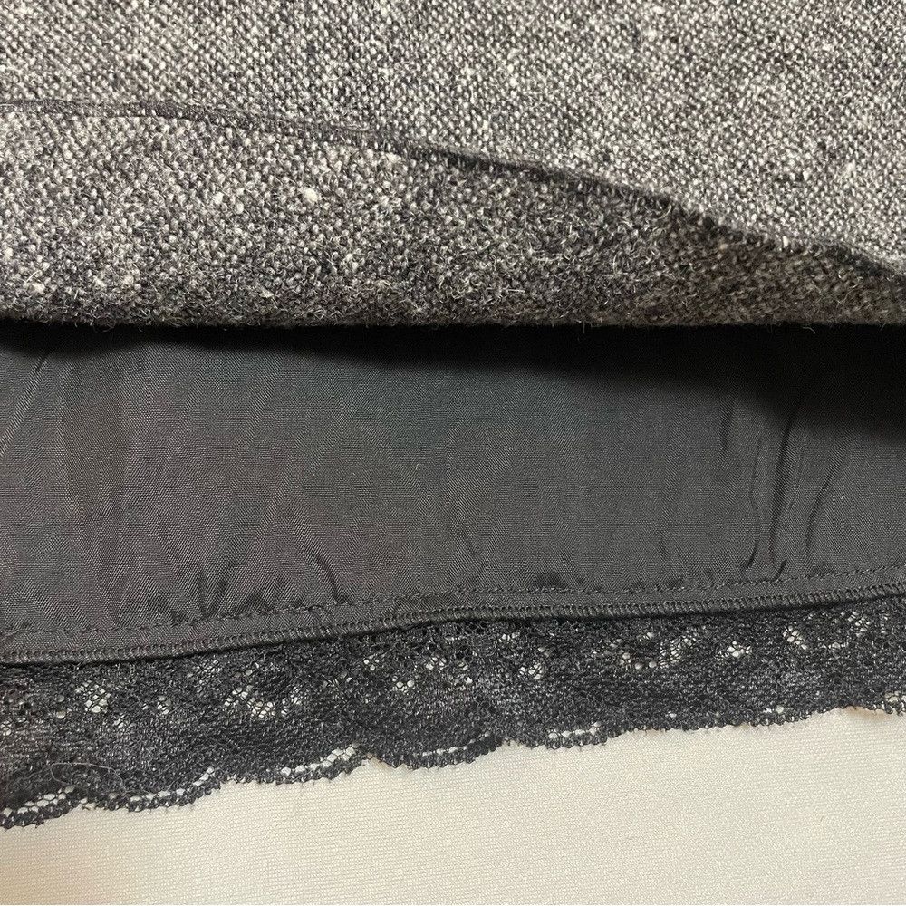 United Colors Of Benetton United Colors of Benetton Grey Wool Mini Skirt With Lace Tr Size 32" / US 10 / IT 46 - 4 Thumbnail