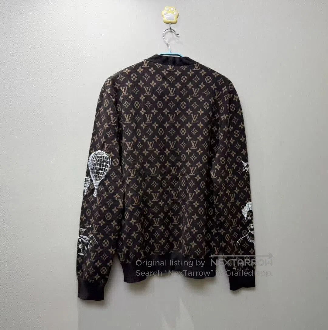 Louis Vuitton louis vuitton brown logo embroidered sweater. Size US L / EU 52-54 / 3 - 4 Thumbnail