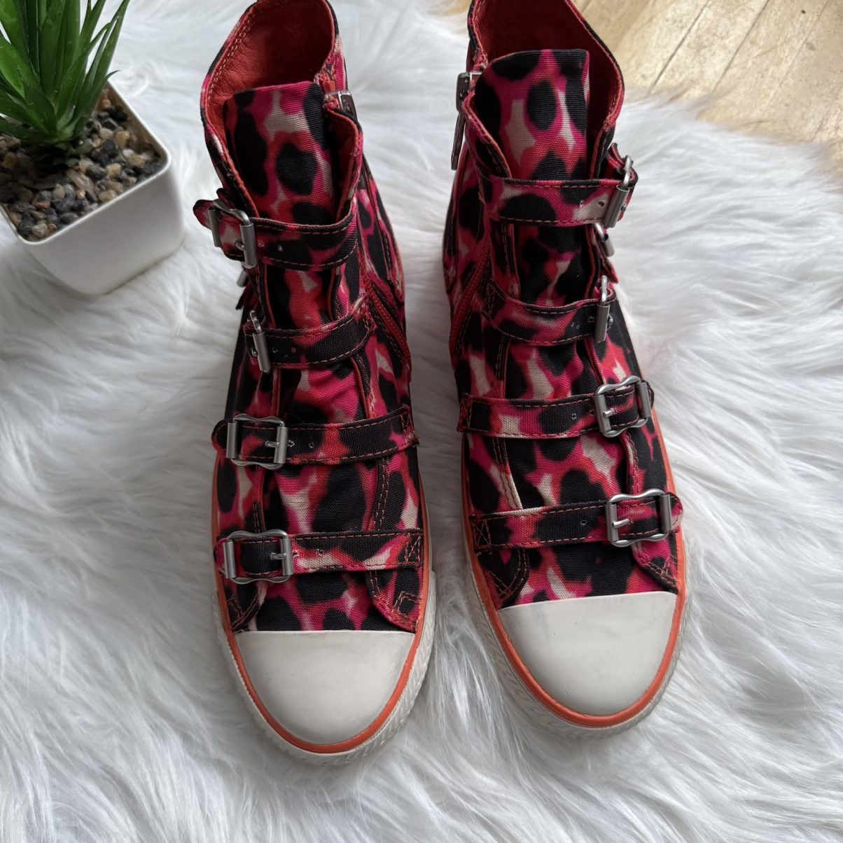 ASH 📌 Vintage Ash Y2K High Crazy Buckle Top Sneakers Size US 7 / IT 37 - 5 Thumbnail