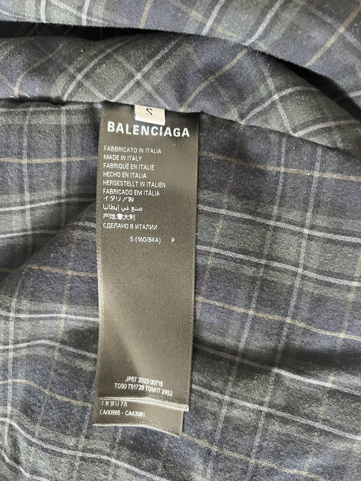 Balenciaga Balenciaga Check Oversized Padded Flannel Shirt Size US XL / EU 56 / 4 - 13 Thumbnail